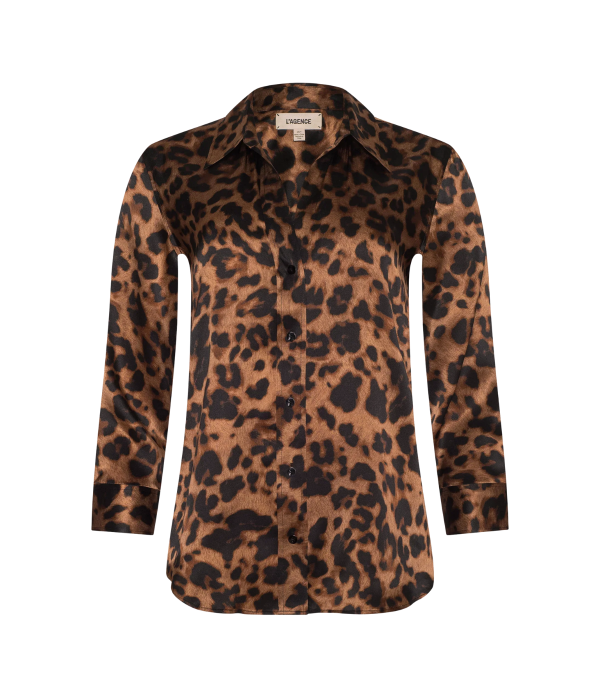 Dani 3/4 Sleeve Blouse in Brown Multi Leopard