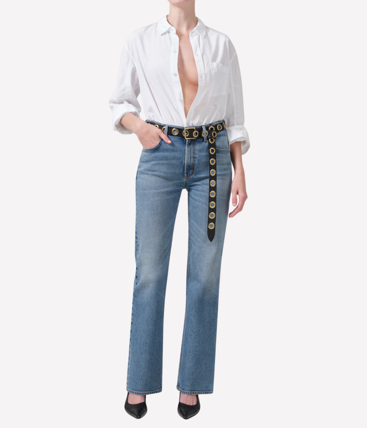 Kayla Shrunken Shirt in White