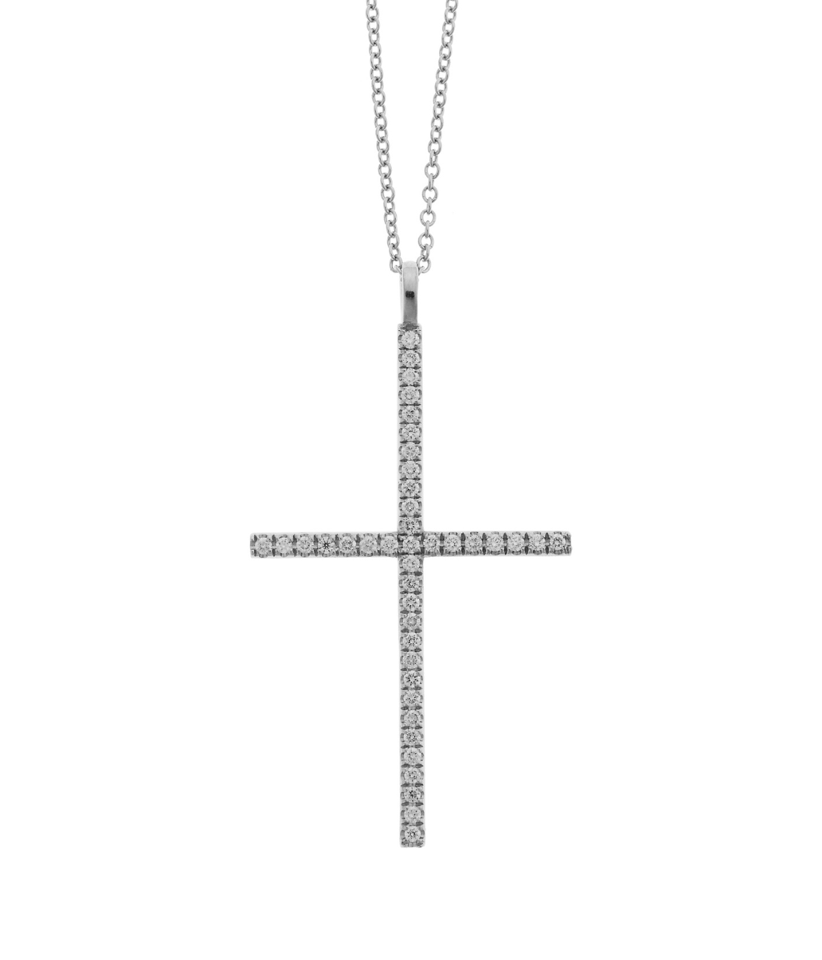Classic Cross in 18K White Gold