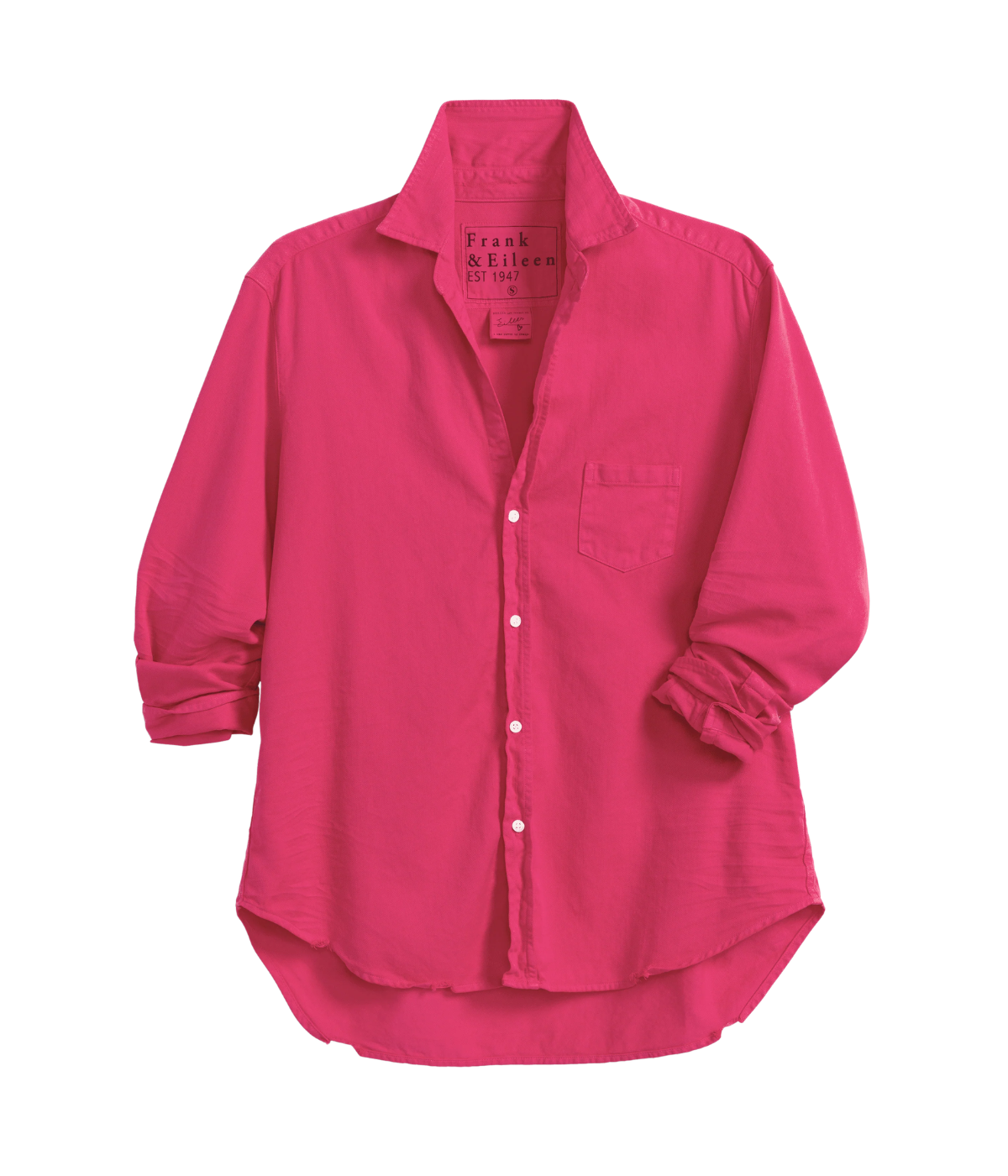 Eileen Relaxed Button Up Shirt in Bright Pink