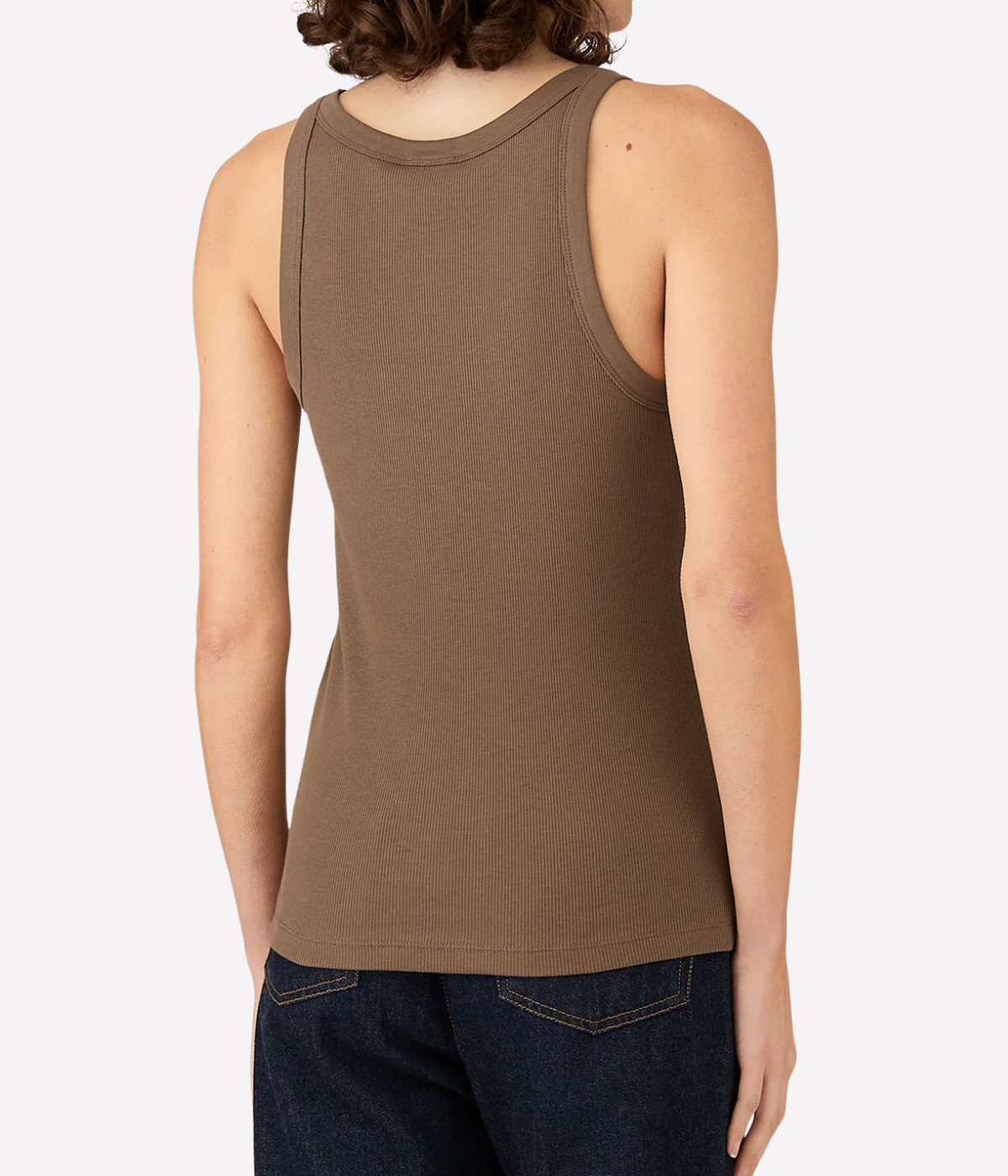 Rib Vest in Dark Cedar