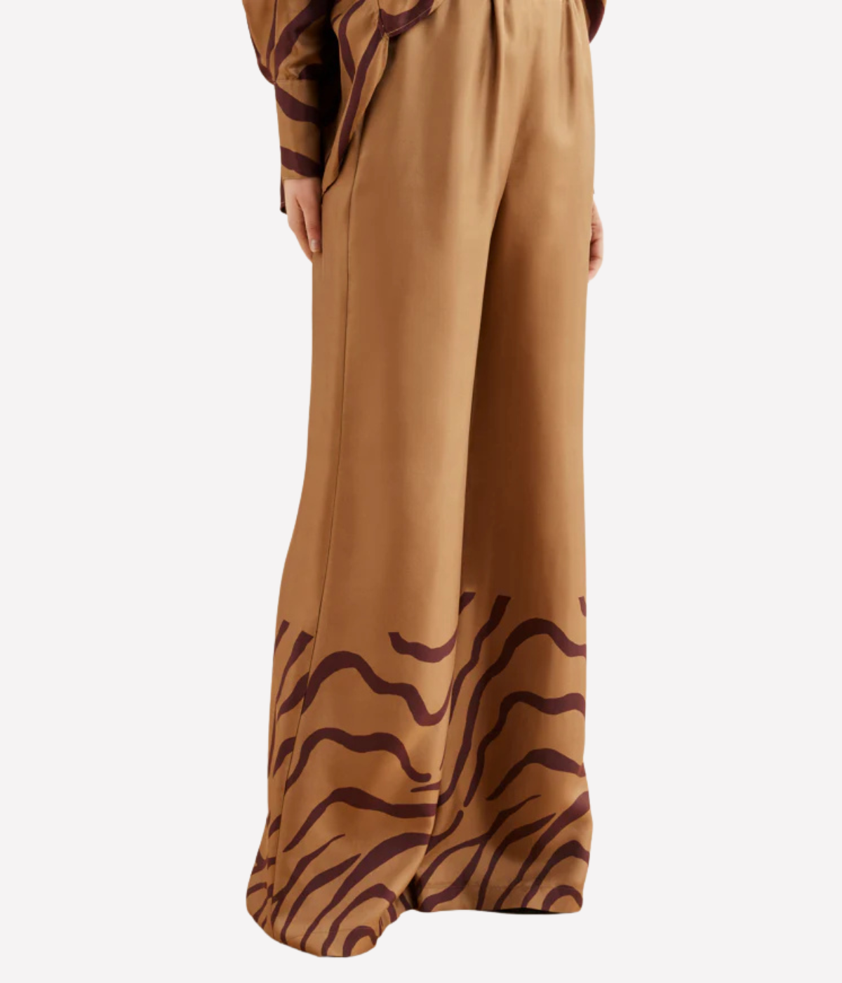 Sofia Pant in Zebra Beige Bordeaux