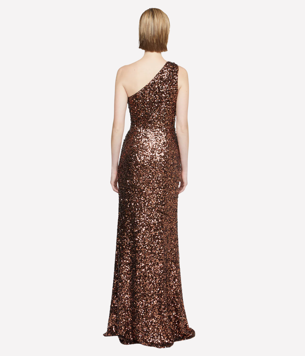 Lexi Sequin Gown in Copper Confetti