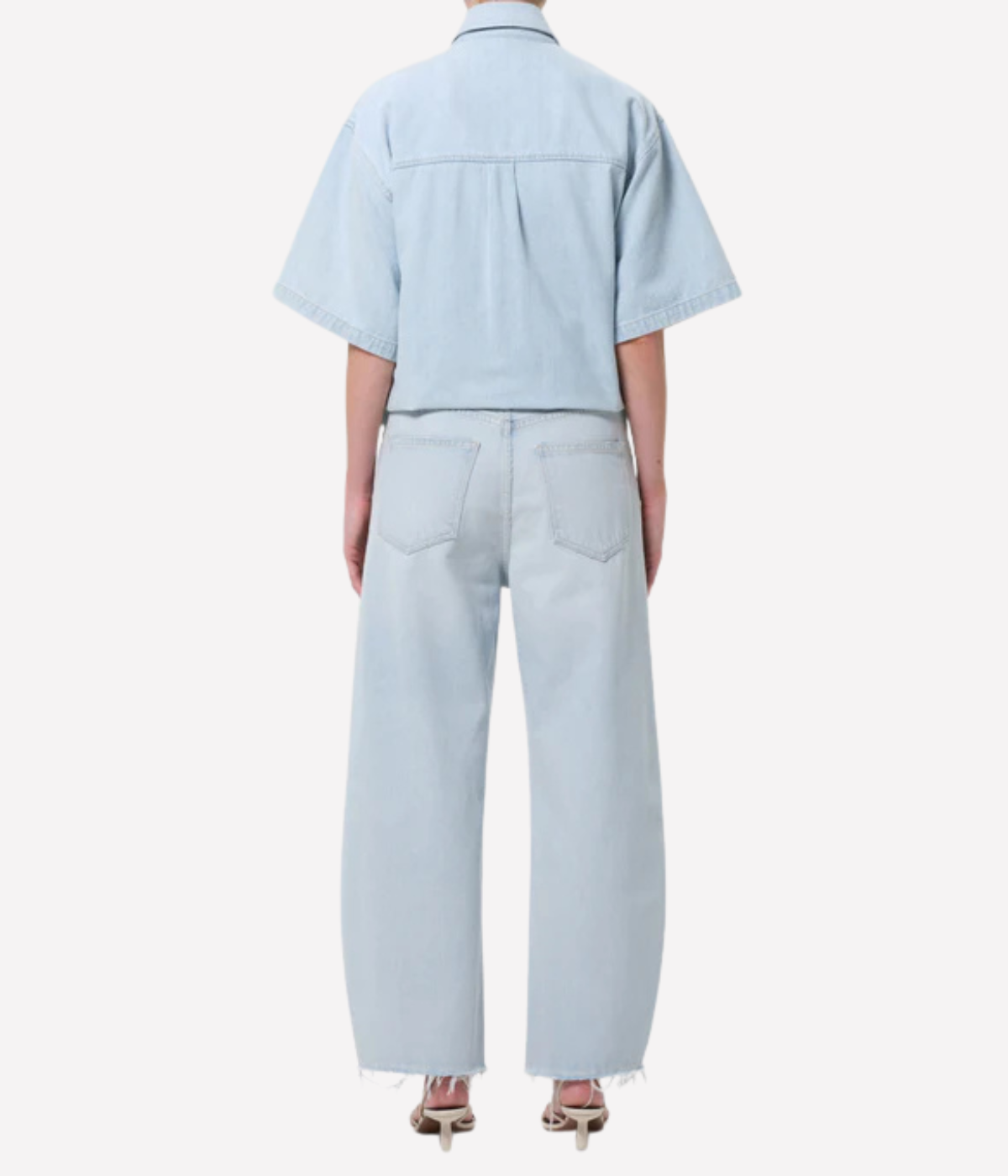 Low Curve Fray Jean in Flourish