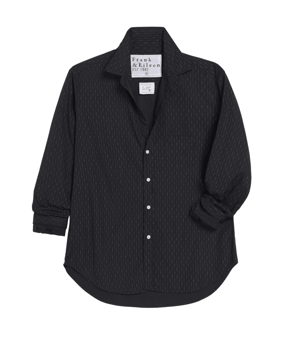 Eileen Woven Button Up in Gold Multi Black Dot