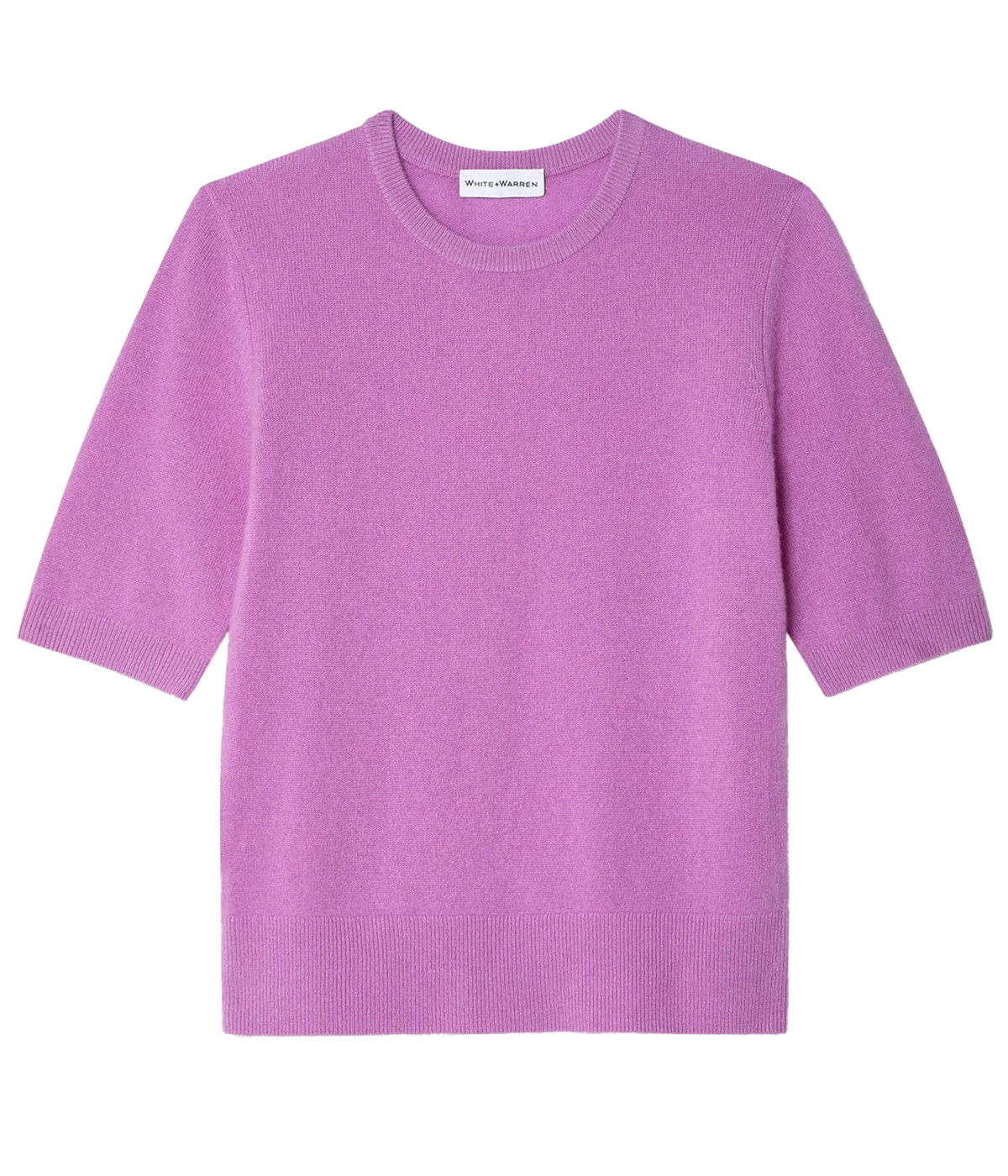 Cashmere Elbow Sleeve Tee in Lilac