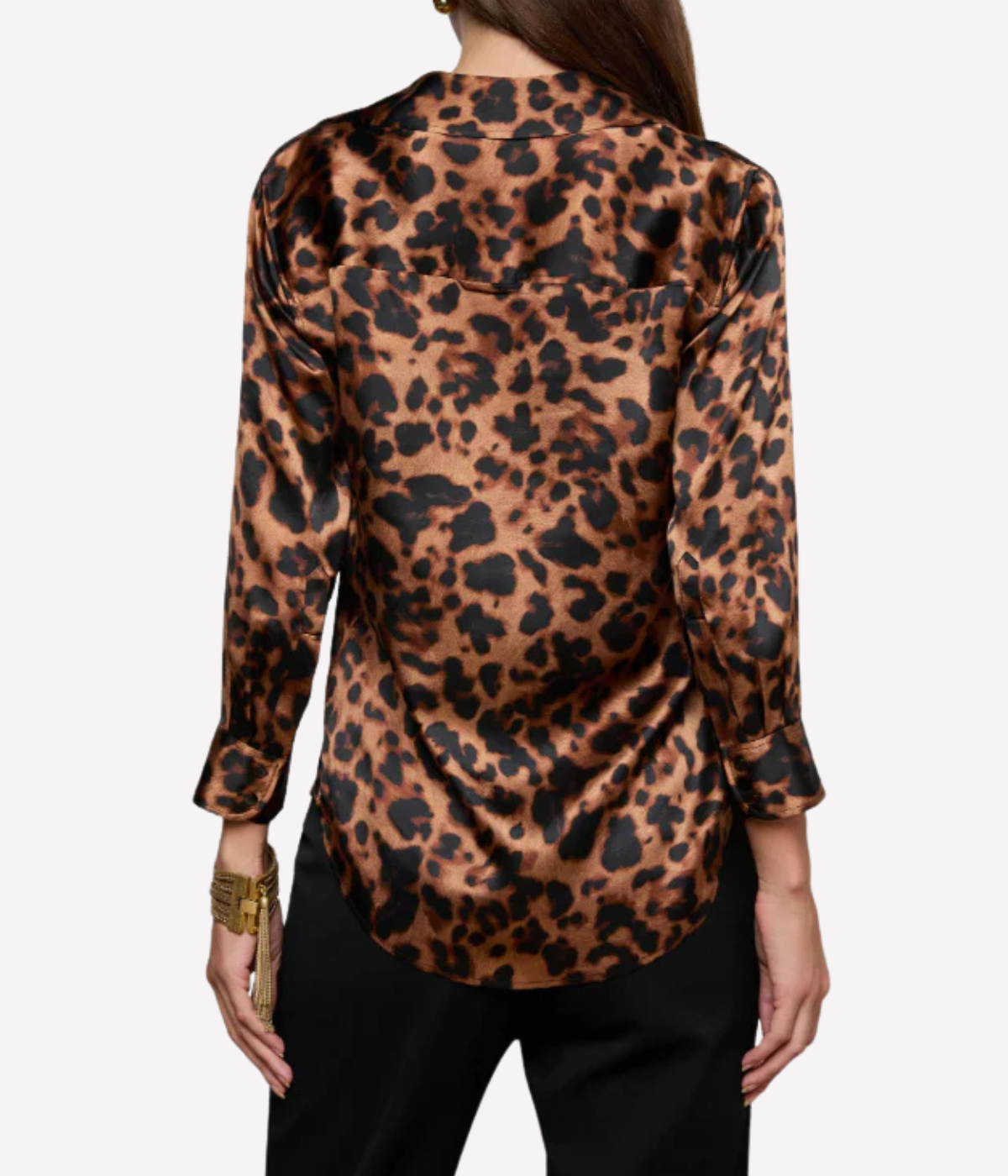 Dani 3/4 Sleeve Blouse in Brown Multi Leopard