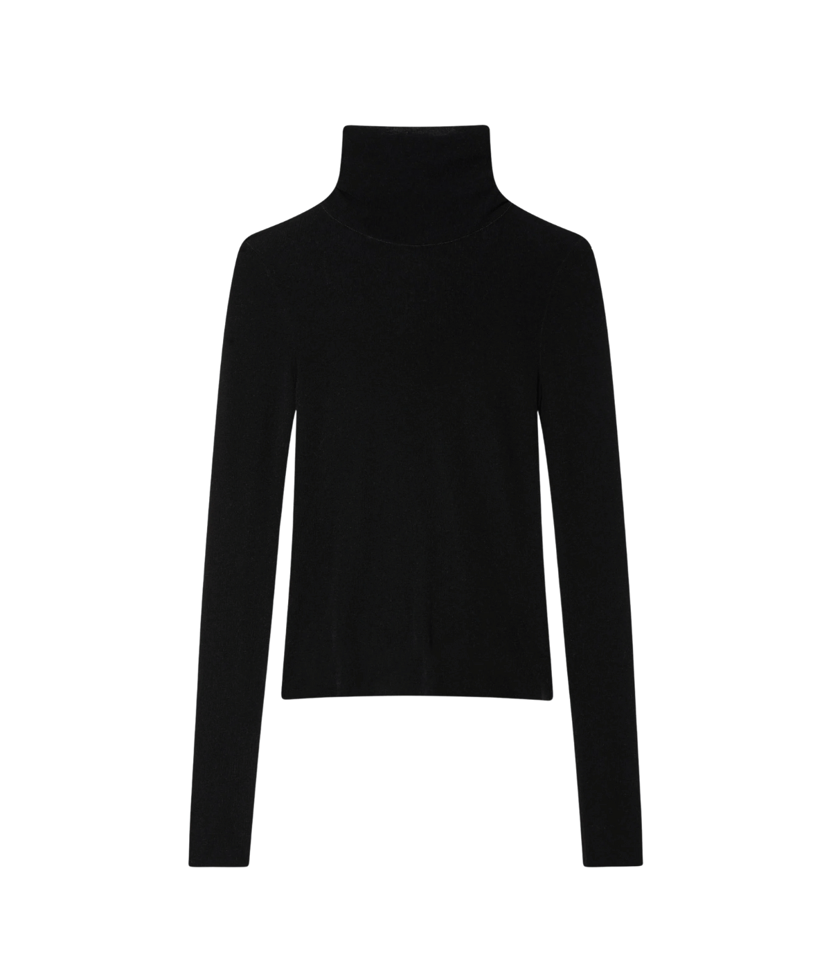 Superfine Merino Turtleneck in Black