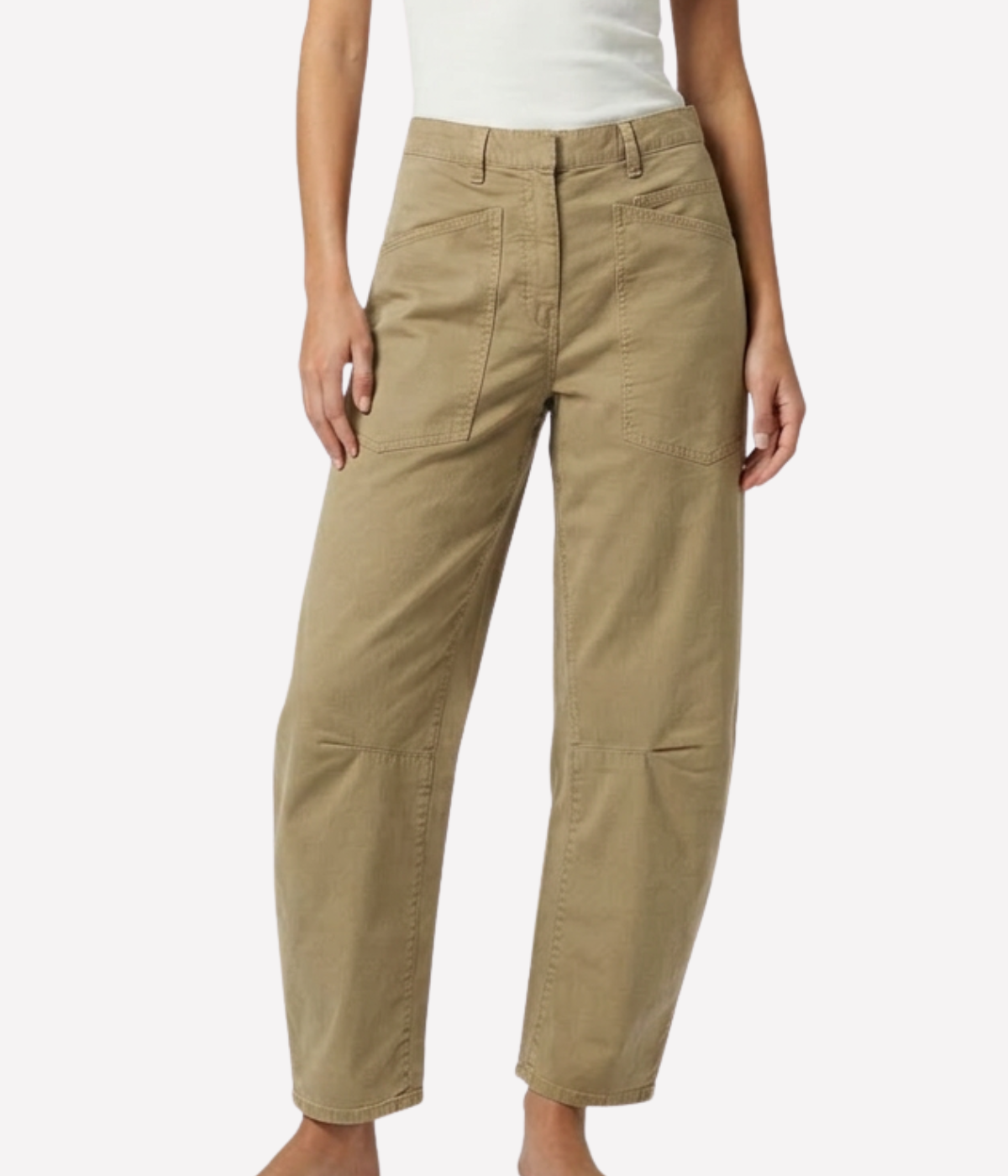 Shon Pant In Vintage Washed French Khaki