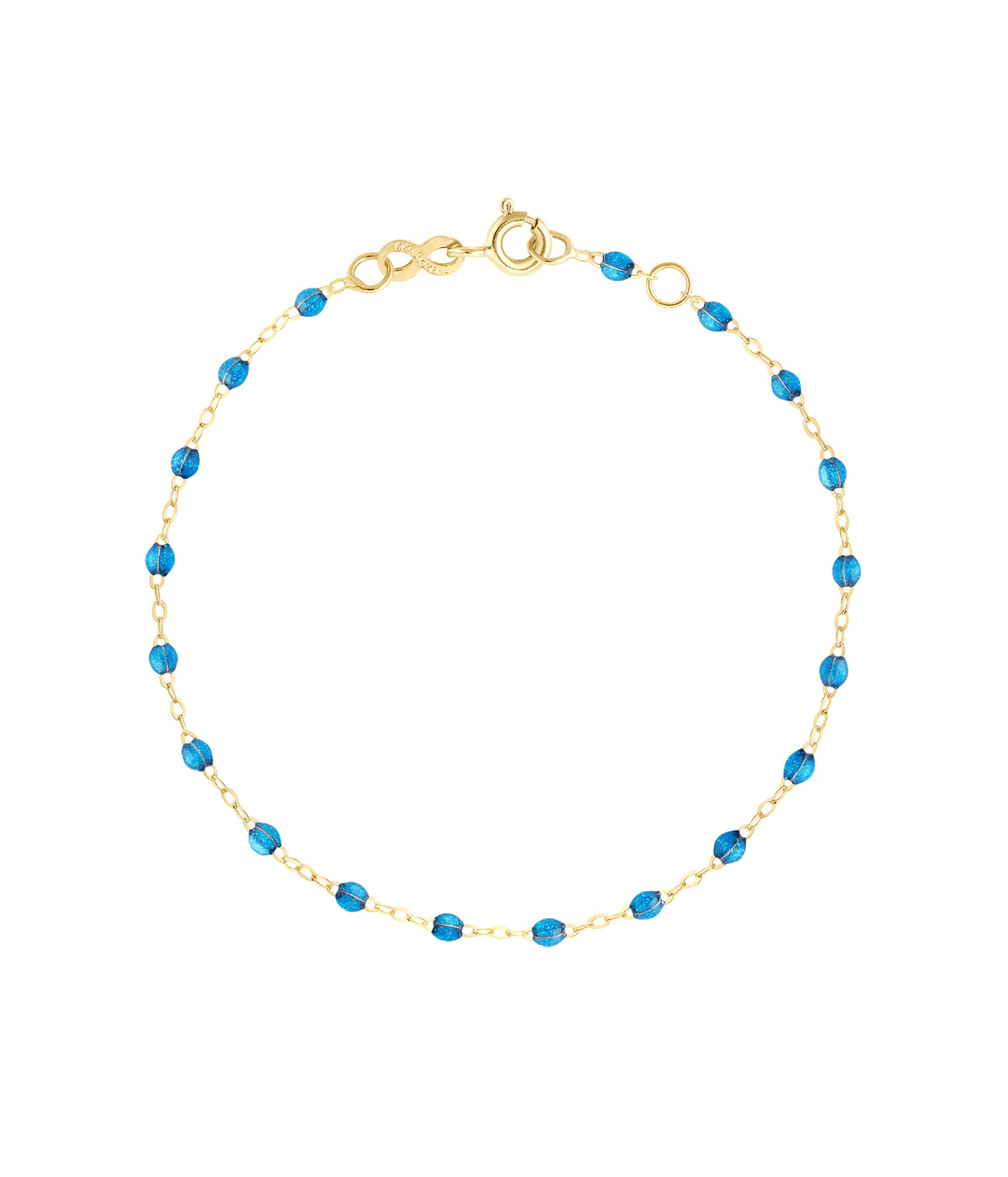 Classic Gigi 17cm Bracelet 18ct Yellow Gold in Azure
