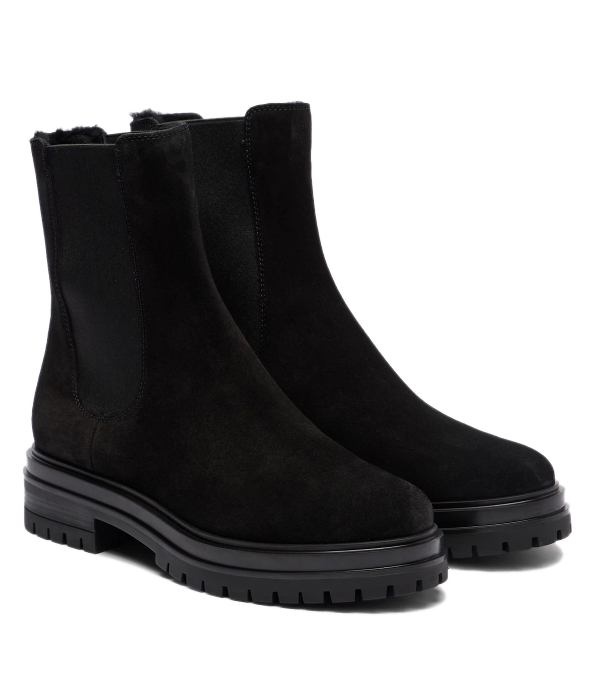 Chester Boot W Fur In Suede Black