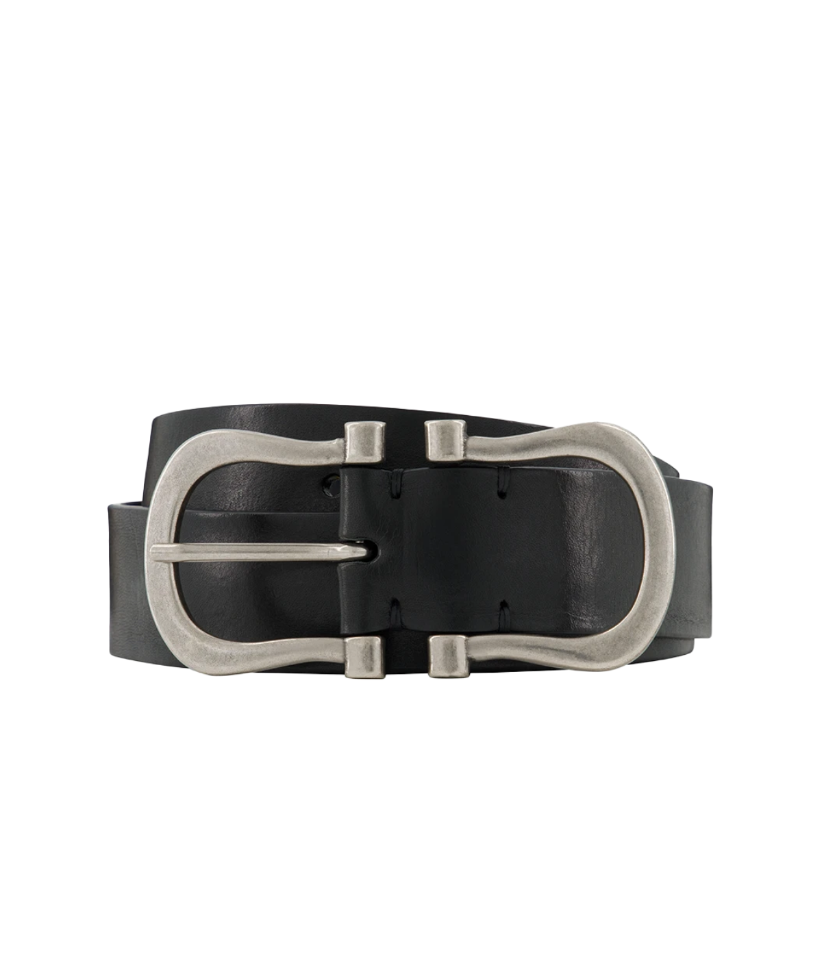 Silver Nicky X Belt in Black