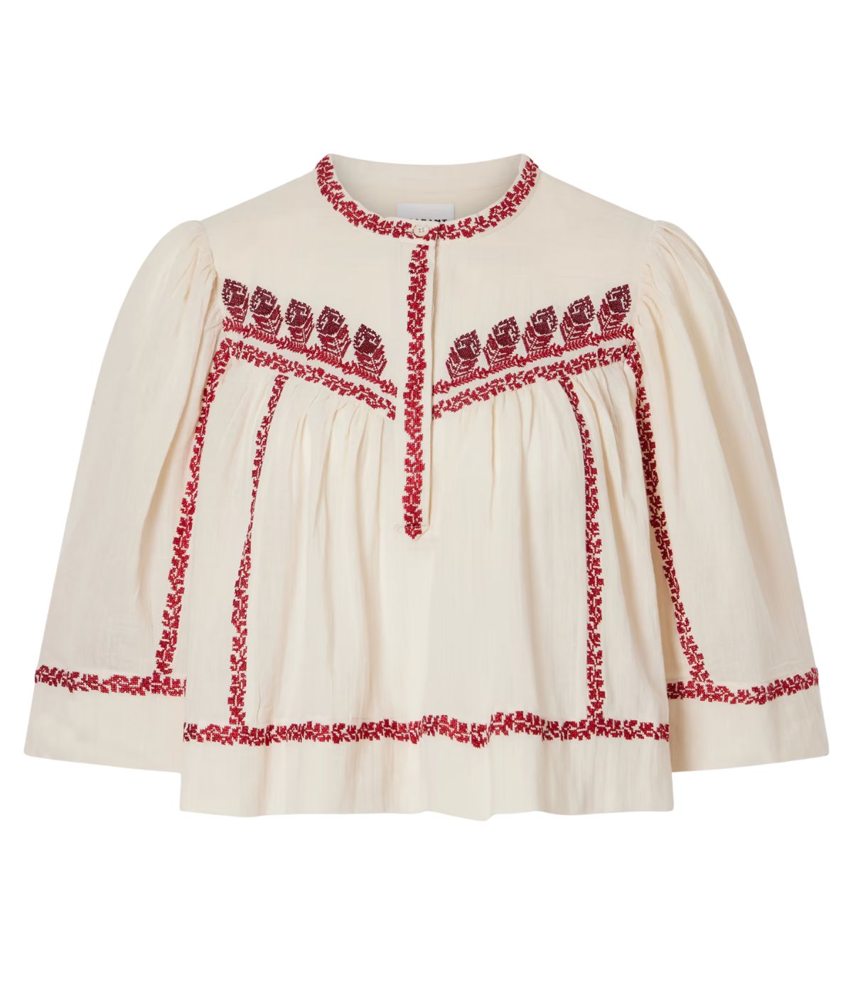 Juline Top in Beige Red