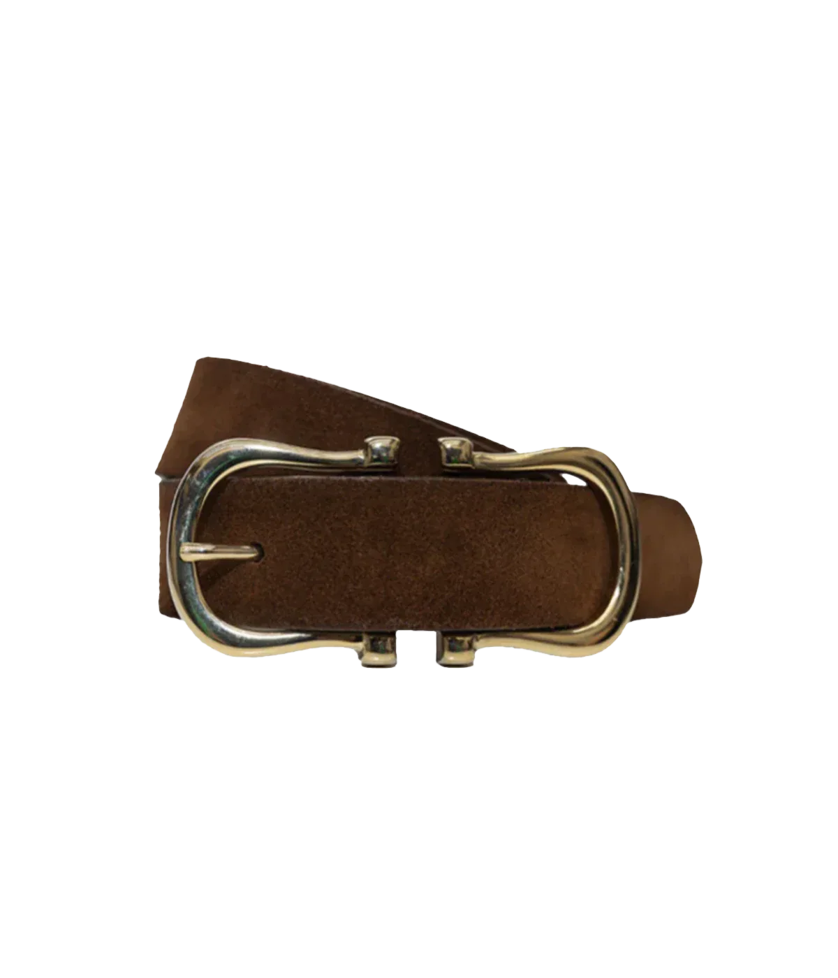 Baby Gold Nicky X Belt in Chocolate