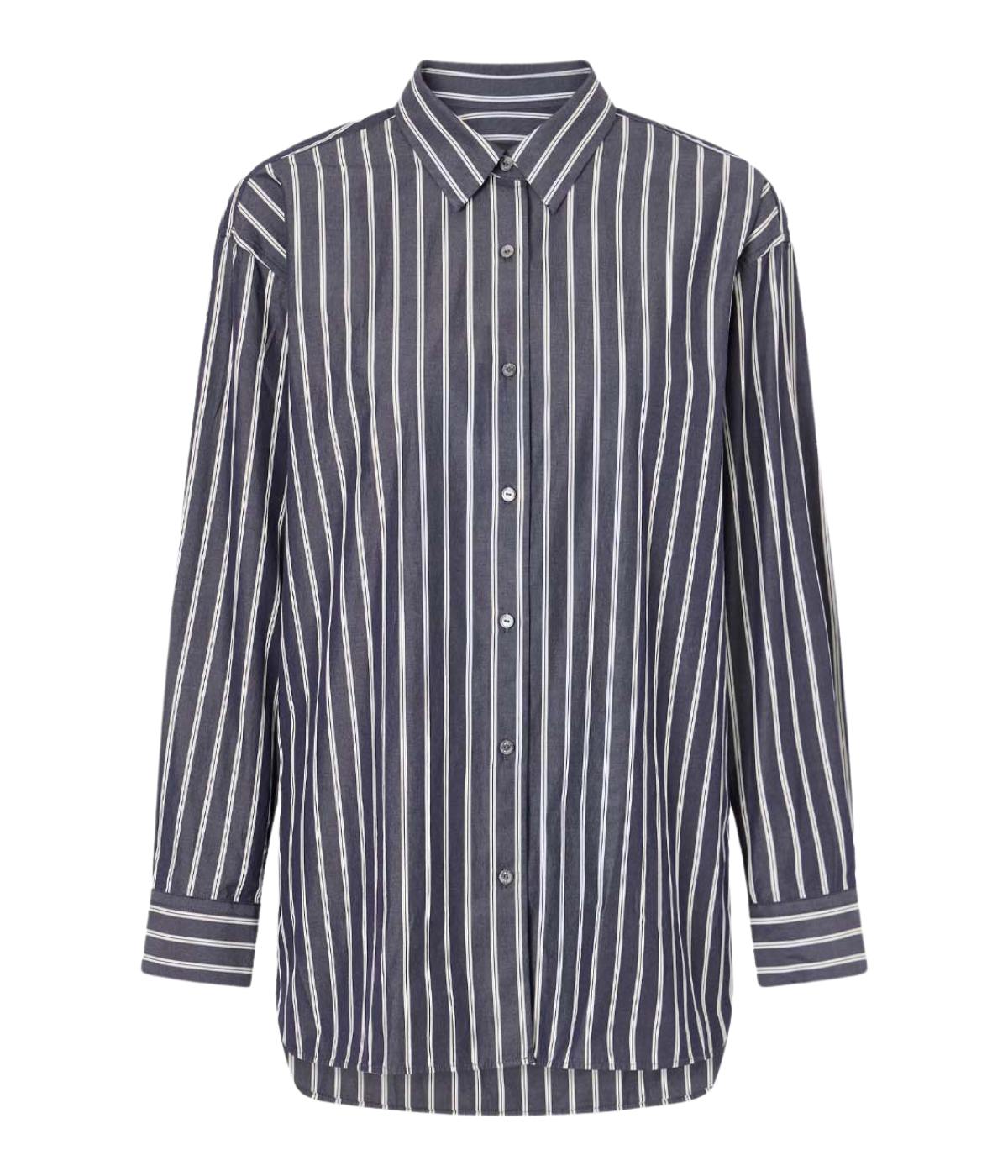 Yorke Shirt In Charcoal Stripe