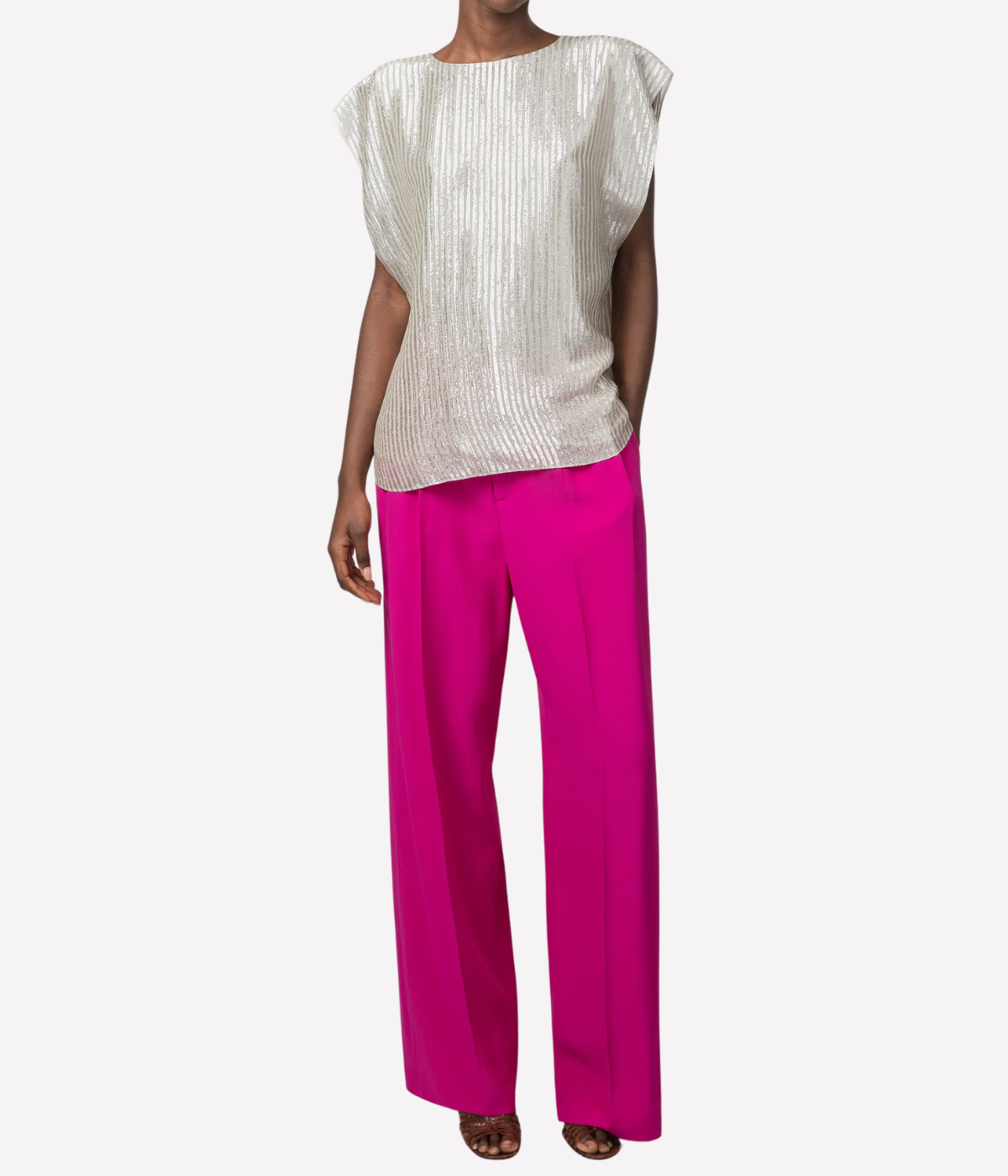 Castleton Top In Ivory & Silver