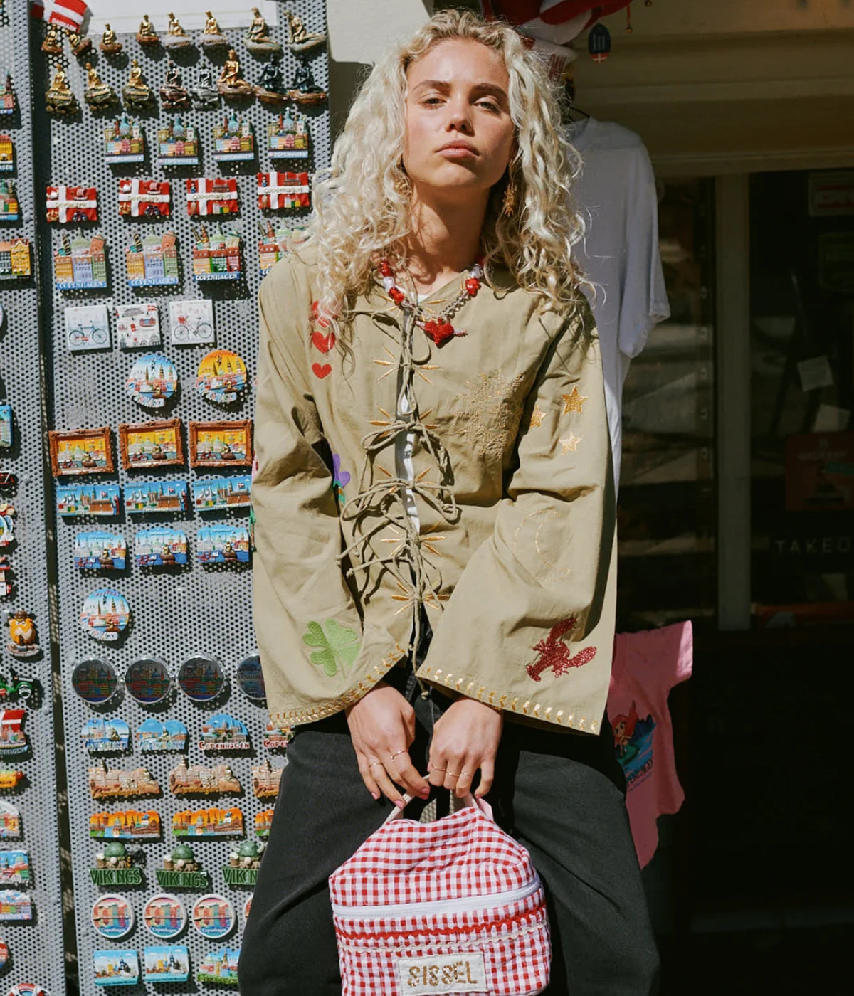 Sophie Top In Khaki