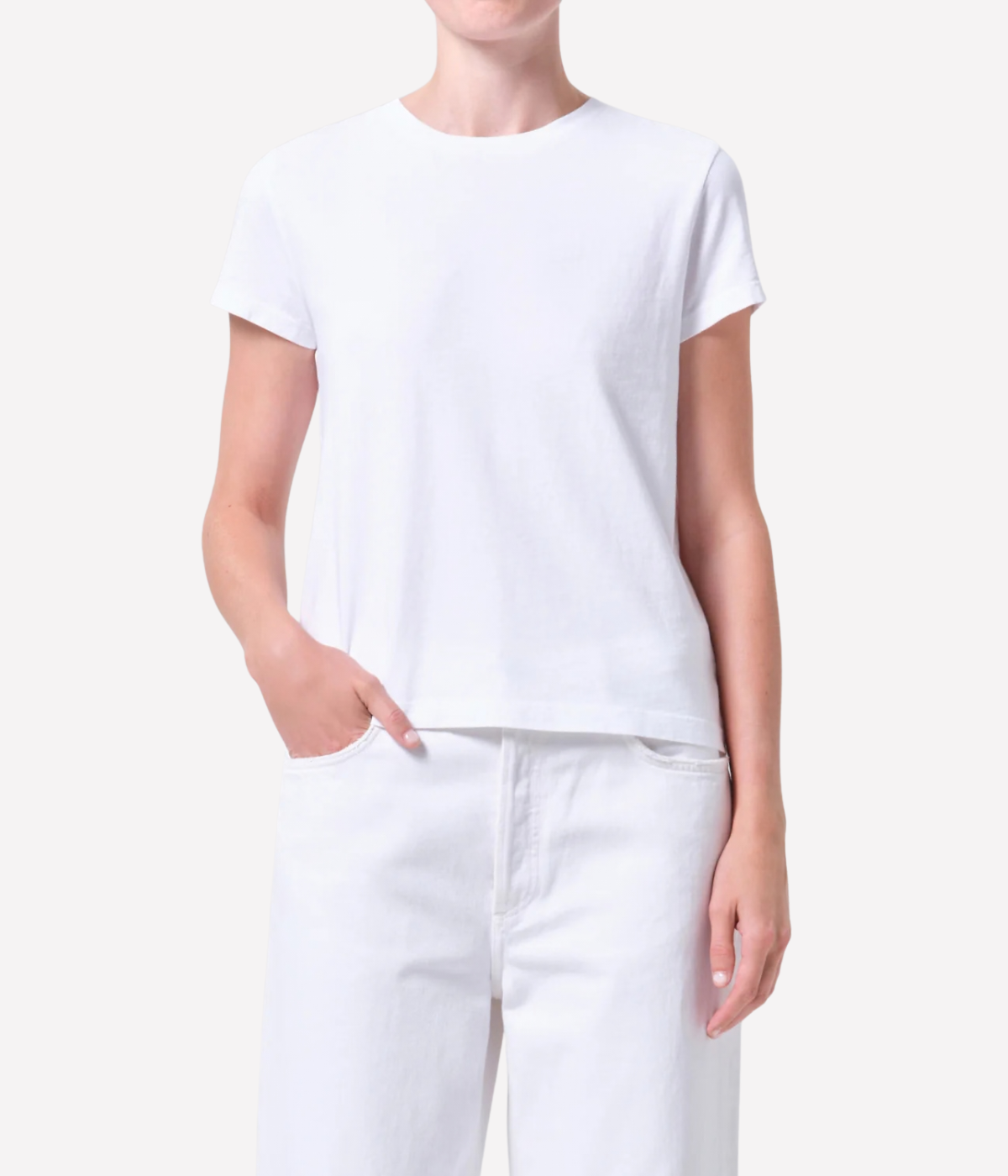 Long Line Adine Tee in White