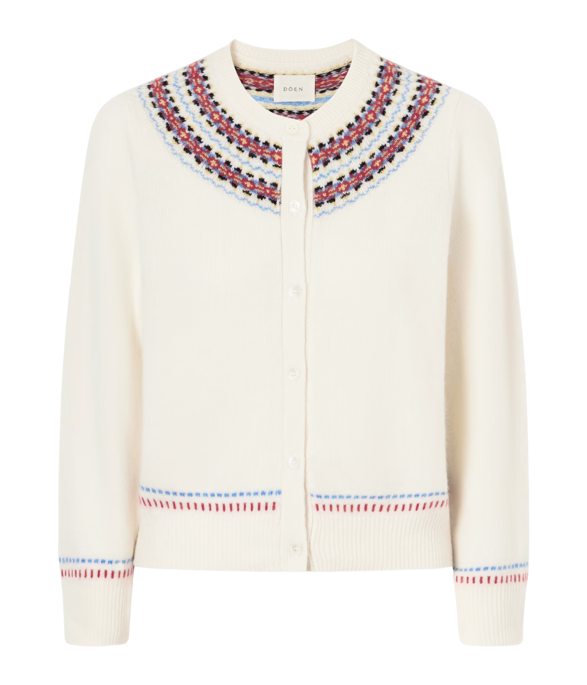 Olympe Cardigan in Ivory Annecy Fair