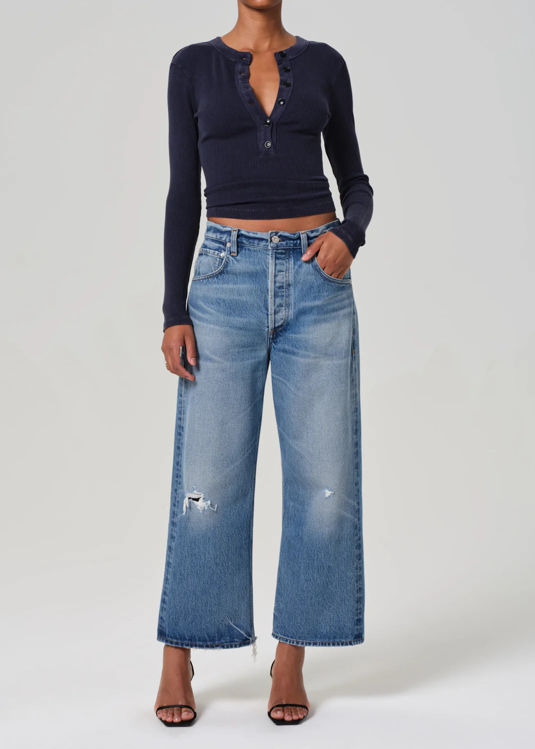 Gaucho Vintage Wide Leg Jean In Solano