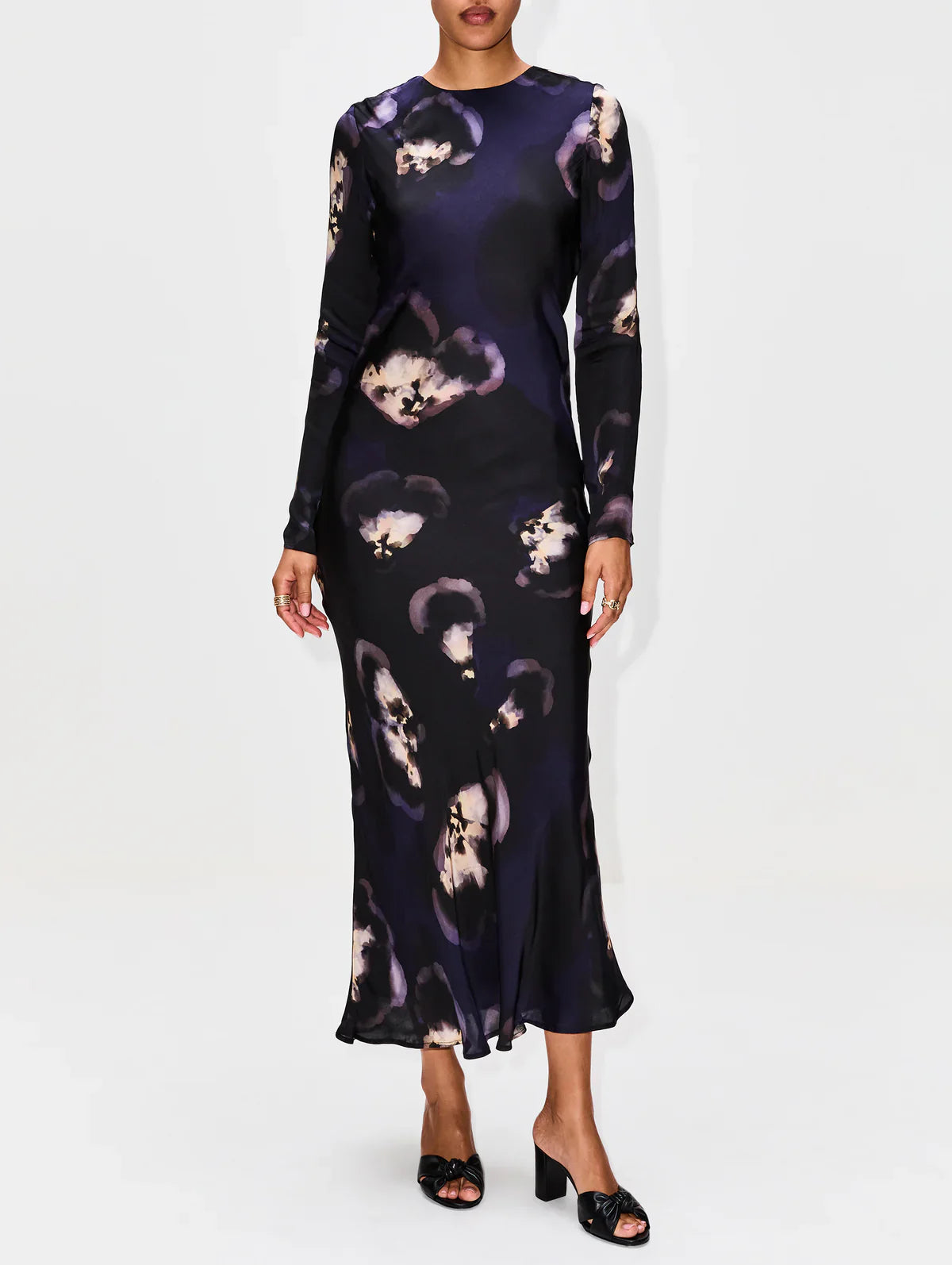 Quesada Midi Dress in Midnight Blue