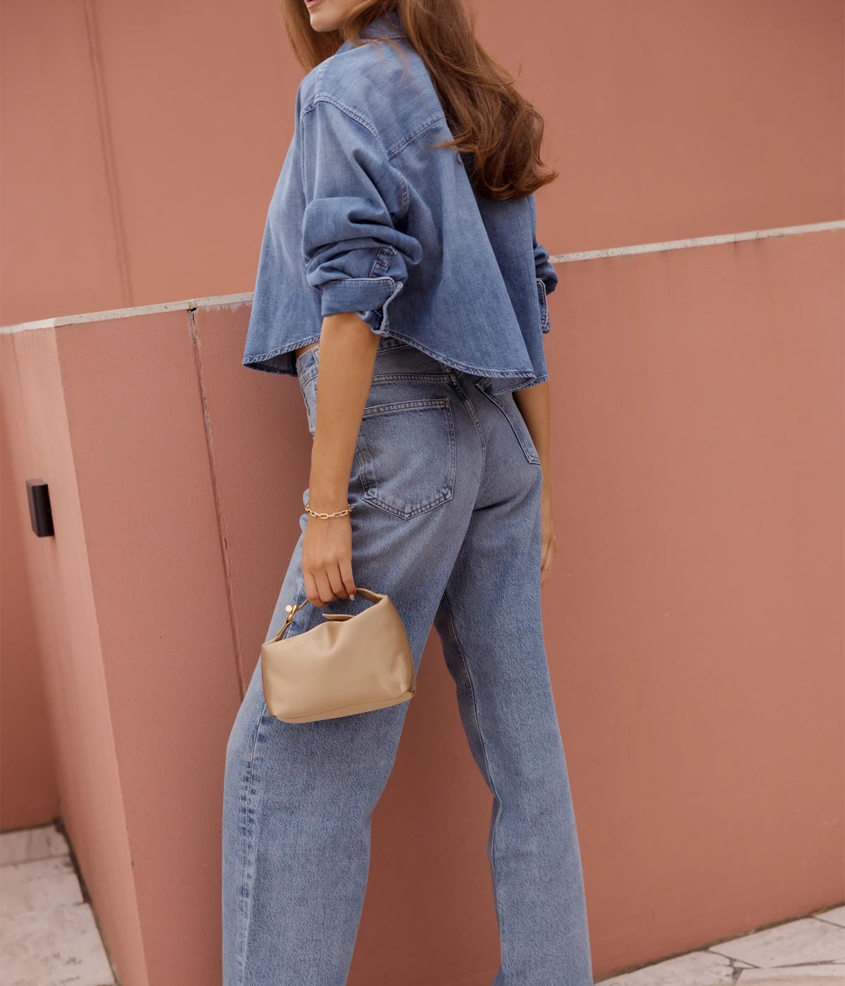 Ana Cropped Shirt in Somerset