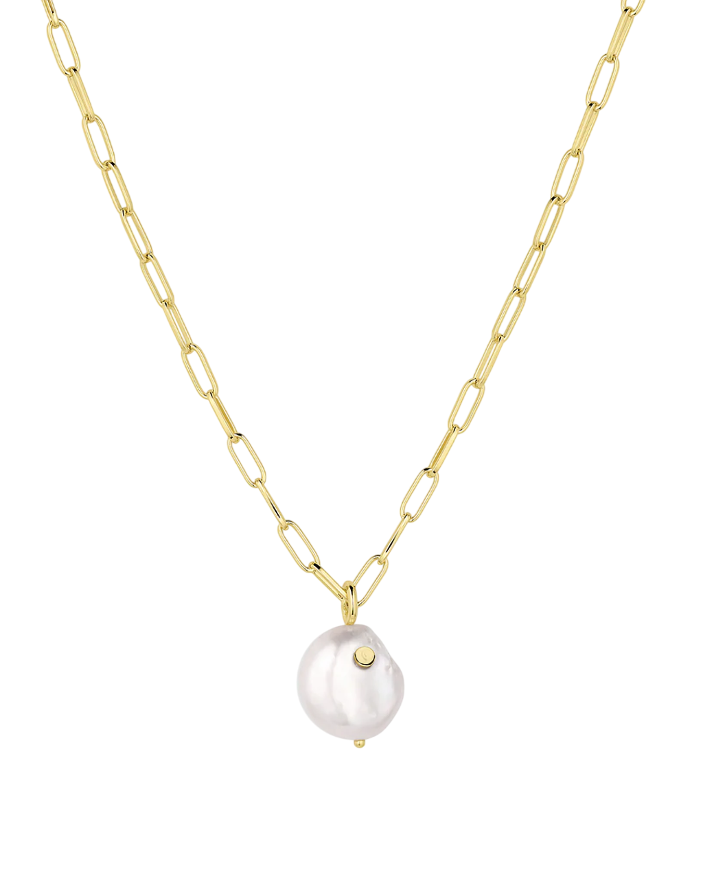 Reese Pearl Necklace in Gold