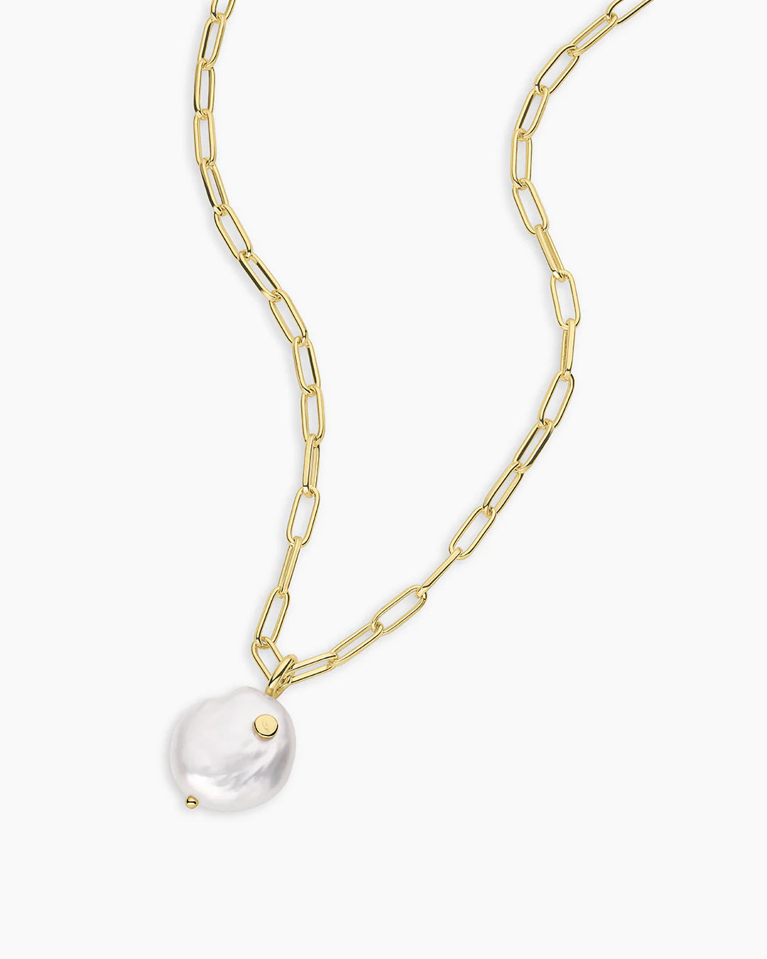 Reese Pearl Necklace in Gold