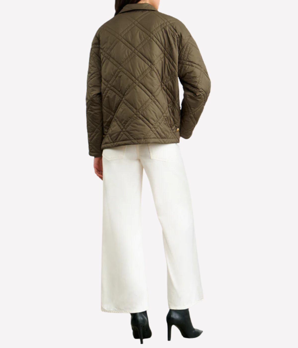 Helah Quilted Parka in Army Green