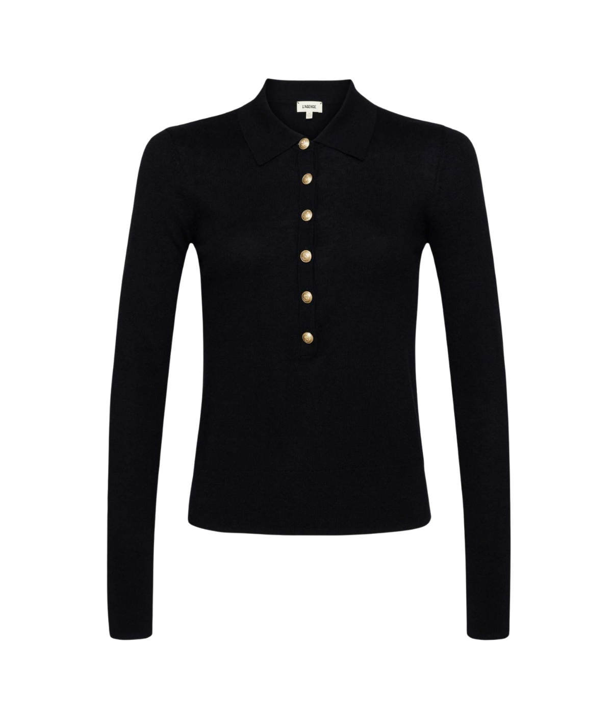 Sterling Collared Sweater in Black Gold