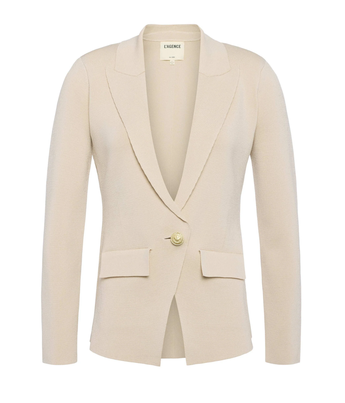 Chamberlain Knit Blazer in Champagne Gold