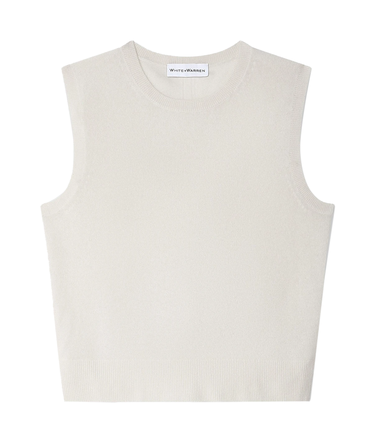 Cashmere Shell Tank in Soft White