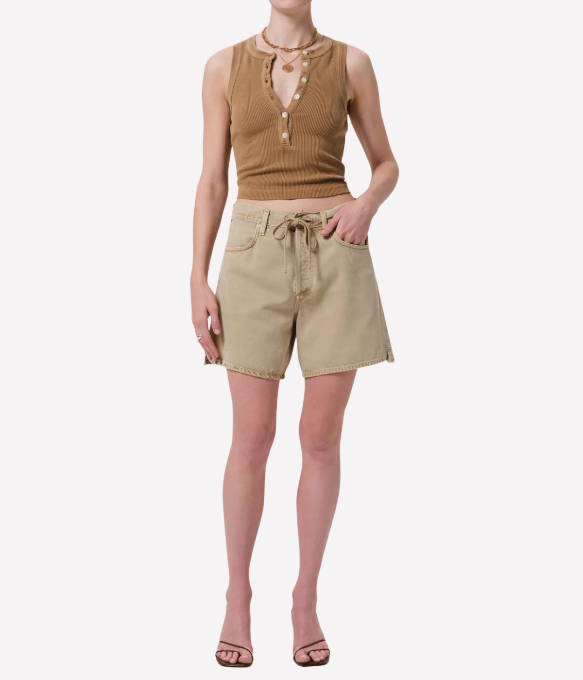 Brynn Drawstring Short in hempseed