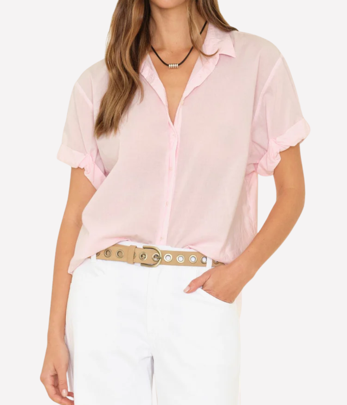 Channing Shirt in Pale Rose