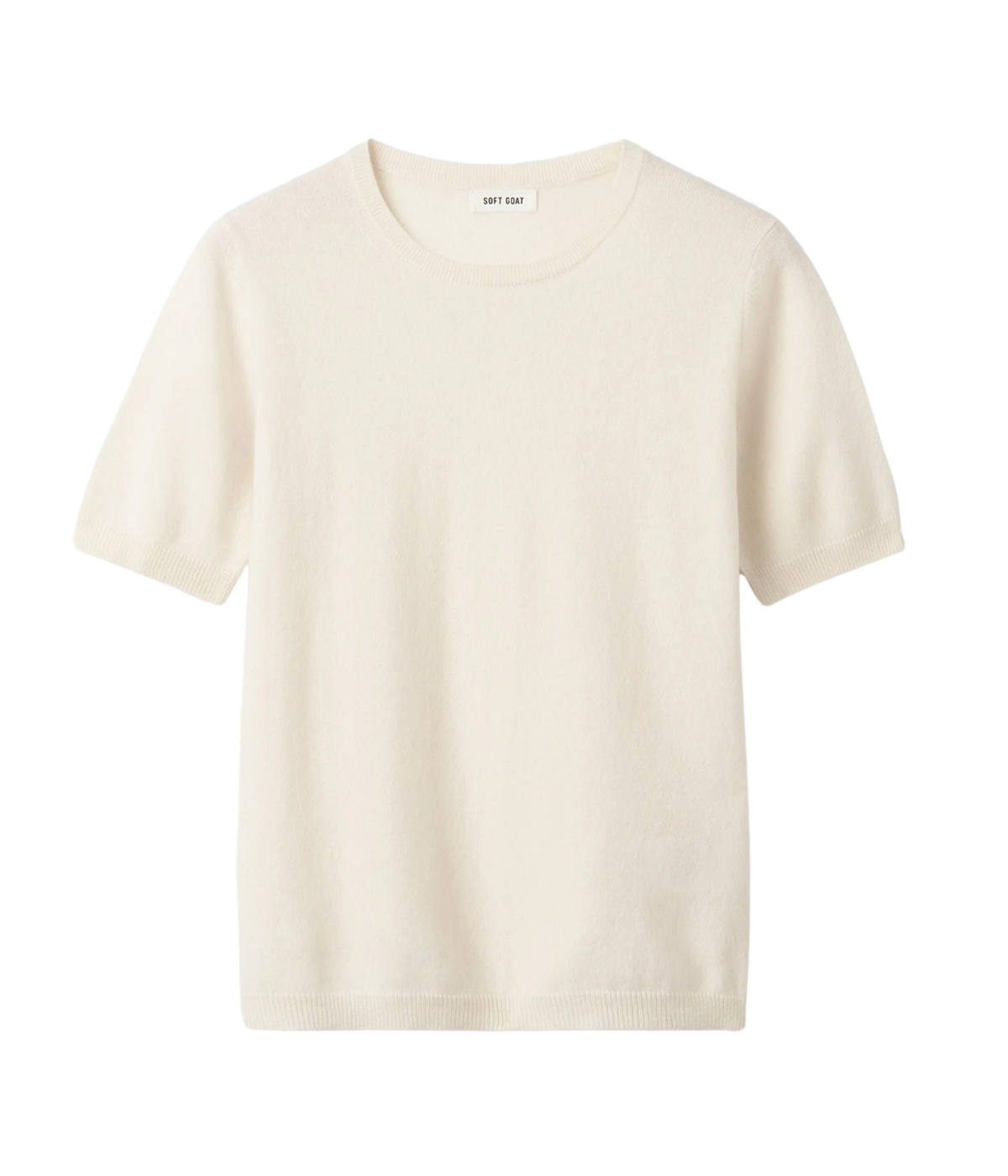 Short Sleeve Crewneck in Feather White