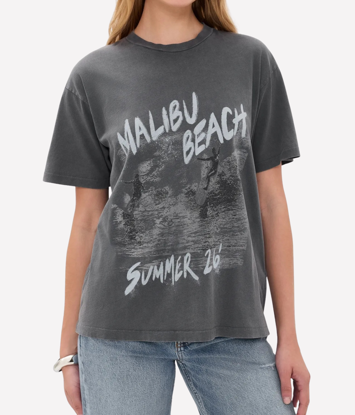 Cade Surfer Tee in Washed Black