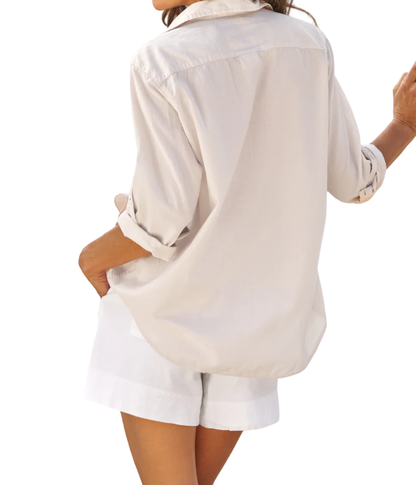 Eileen Relaxed Button Up Shirt In Sand