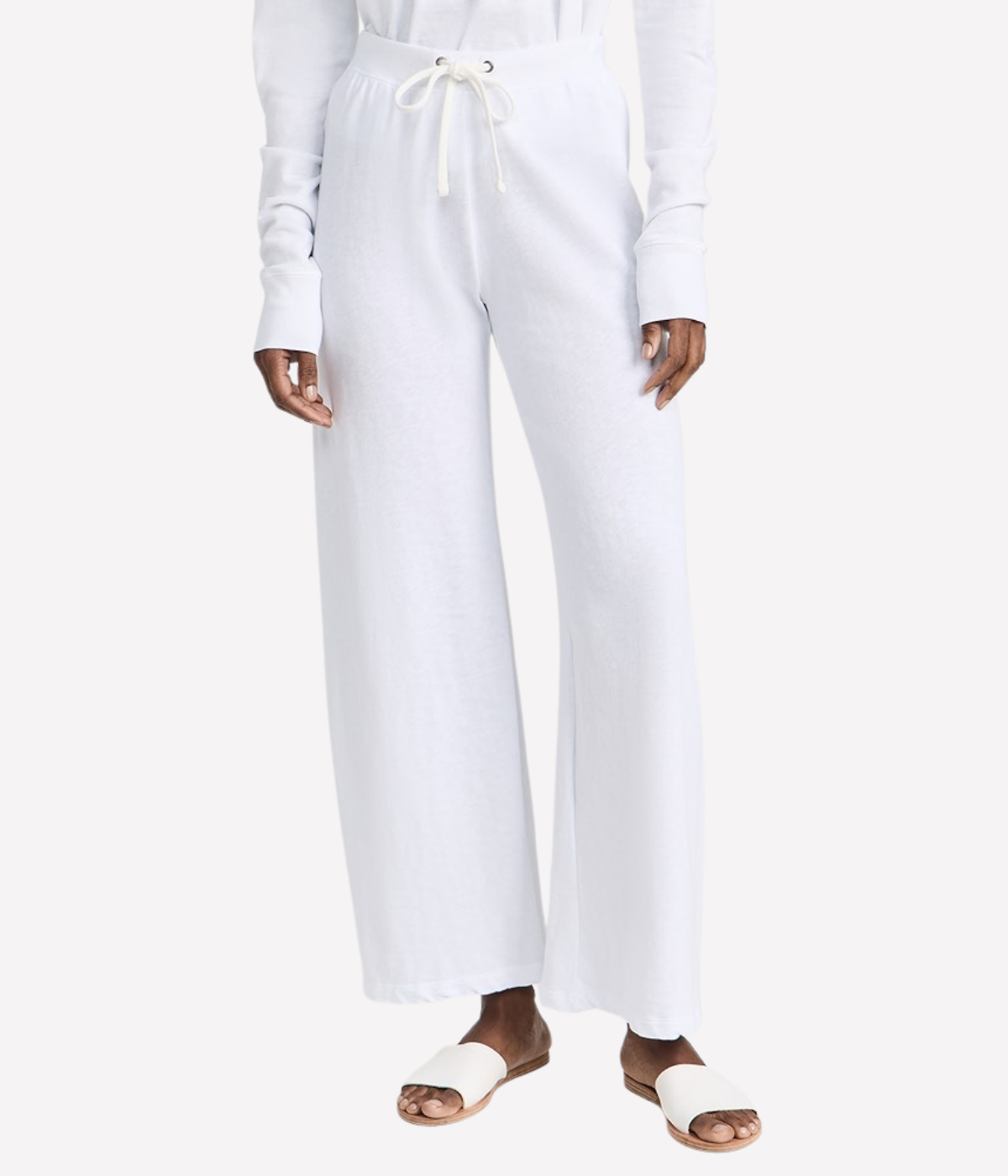 Wide Leg Sweatpant in WHITE