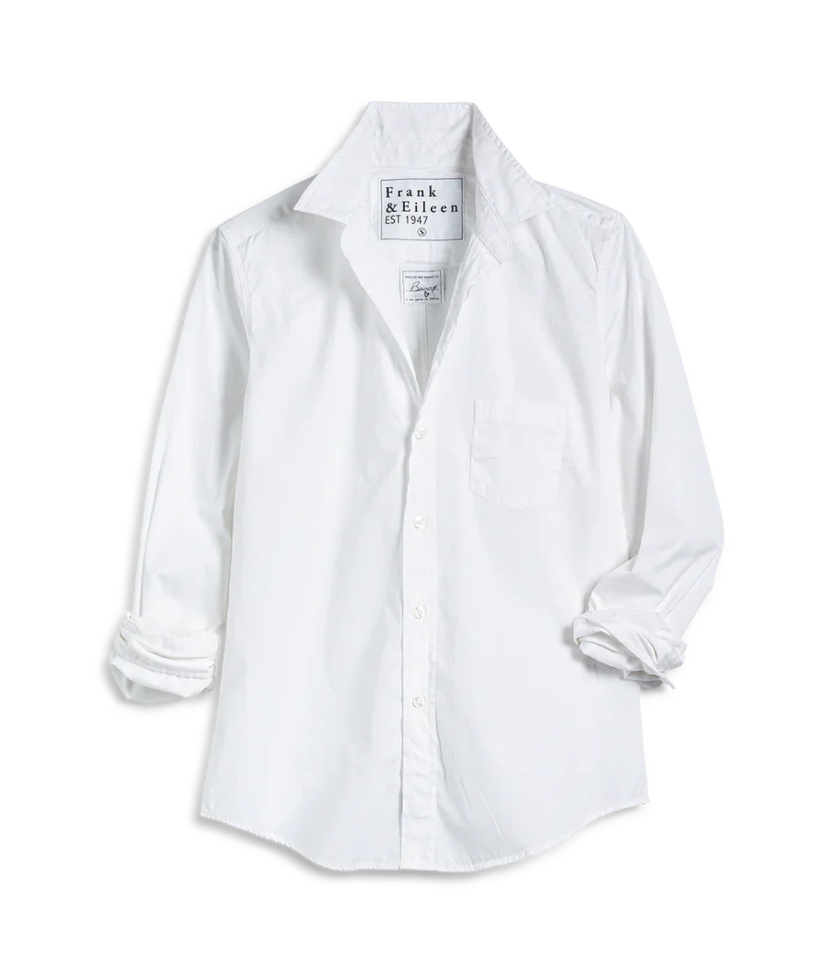 Barry Woven Button Up Shirt in White