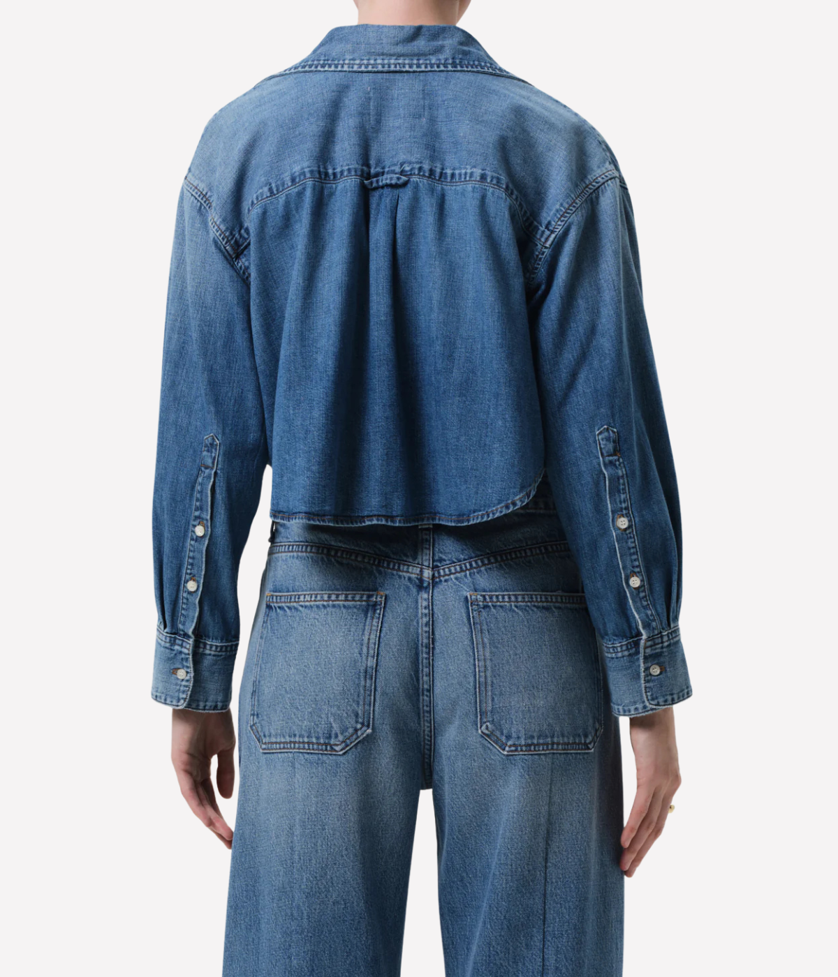 Ana Cropped Shirt in Somerset