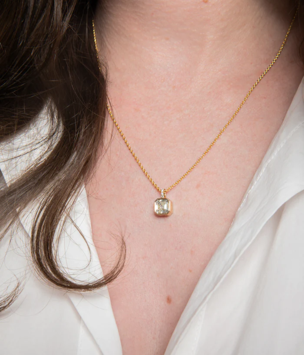 Asscher Pendant Necklace