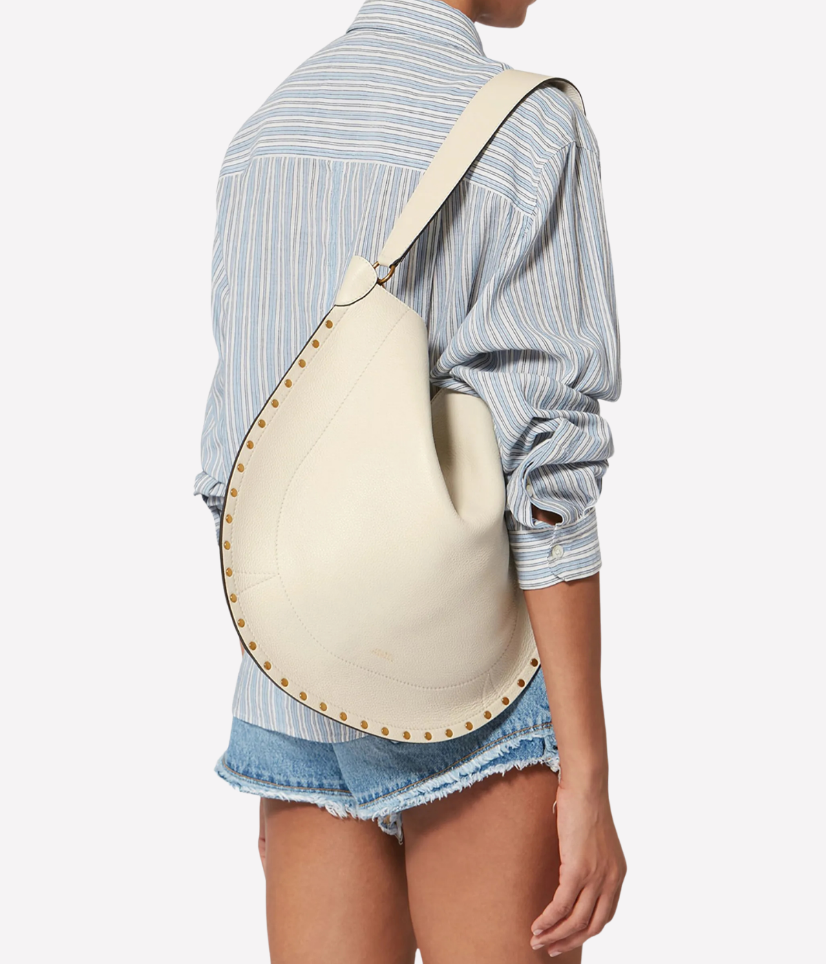 Oskan Hobo Soft Bag In Chalk