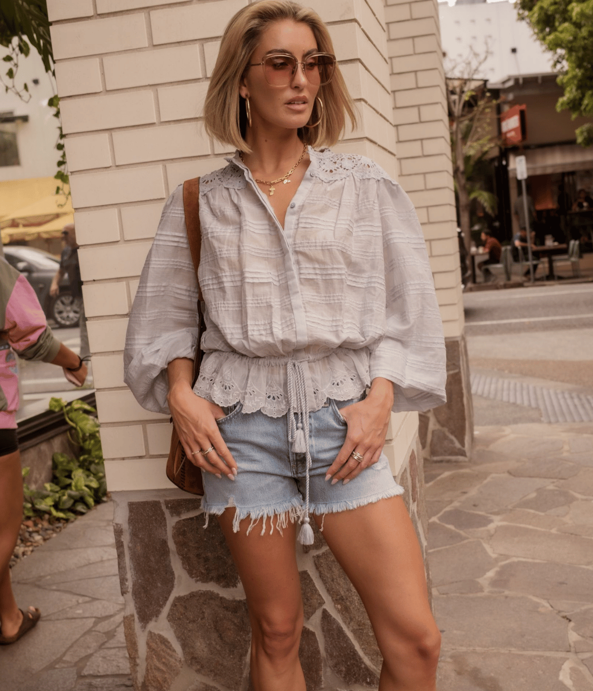 Polly Top in Light Blue