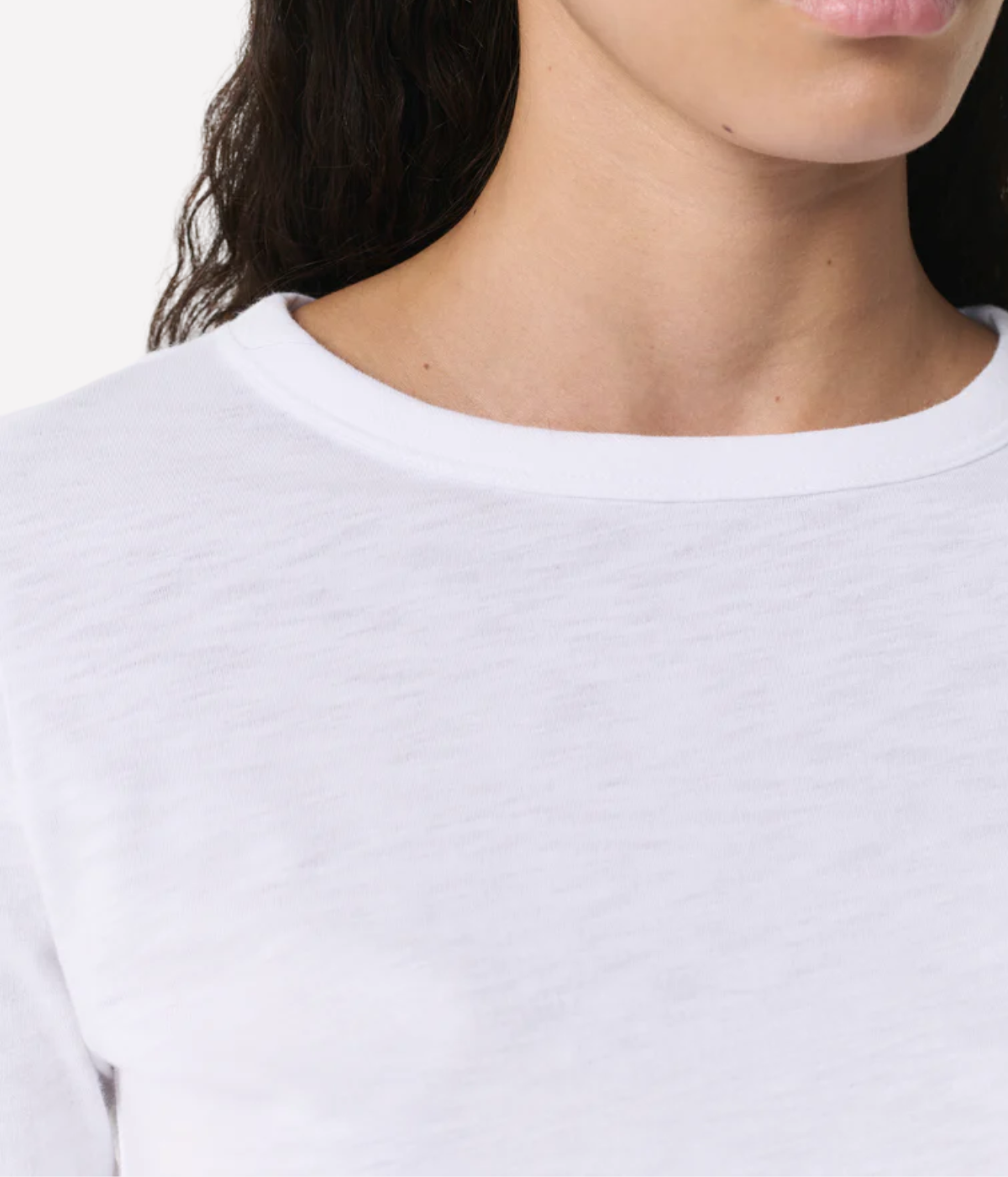 The Slub Longsleeve Tee in Bright White