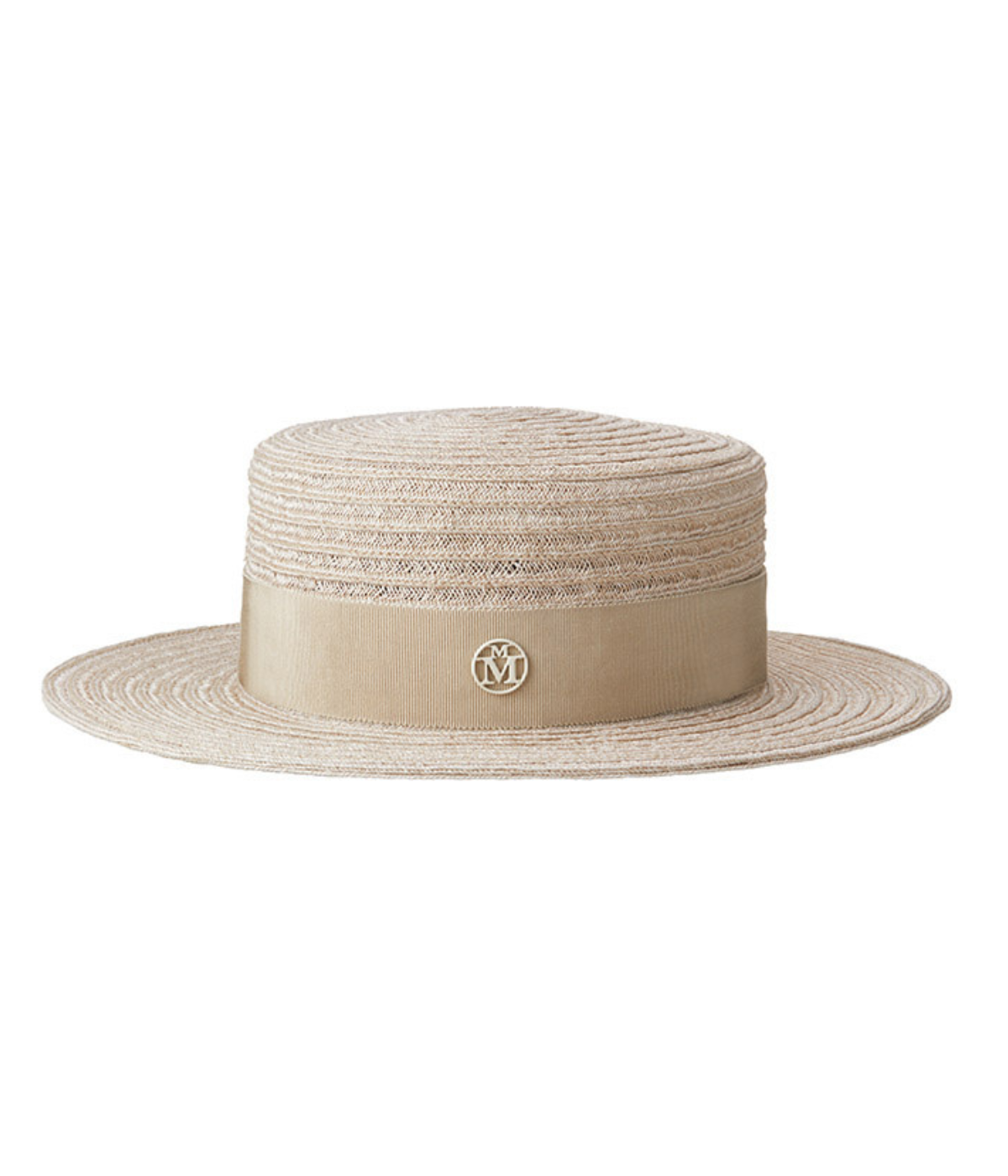 Straw Linen Hat in Beige