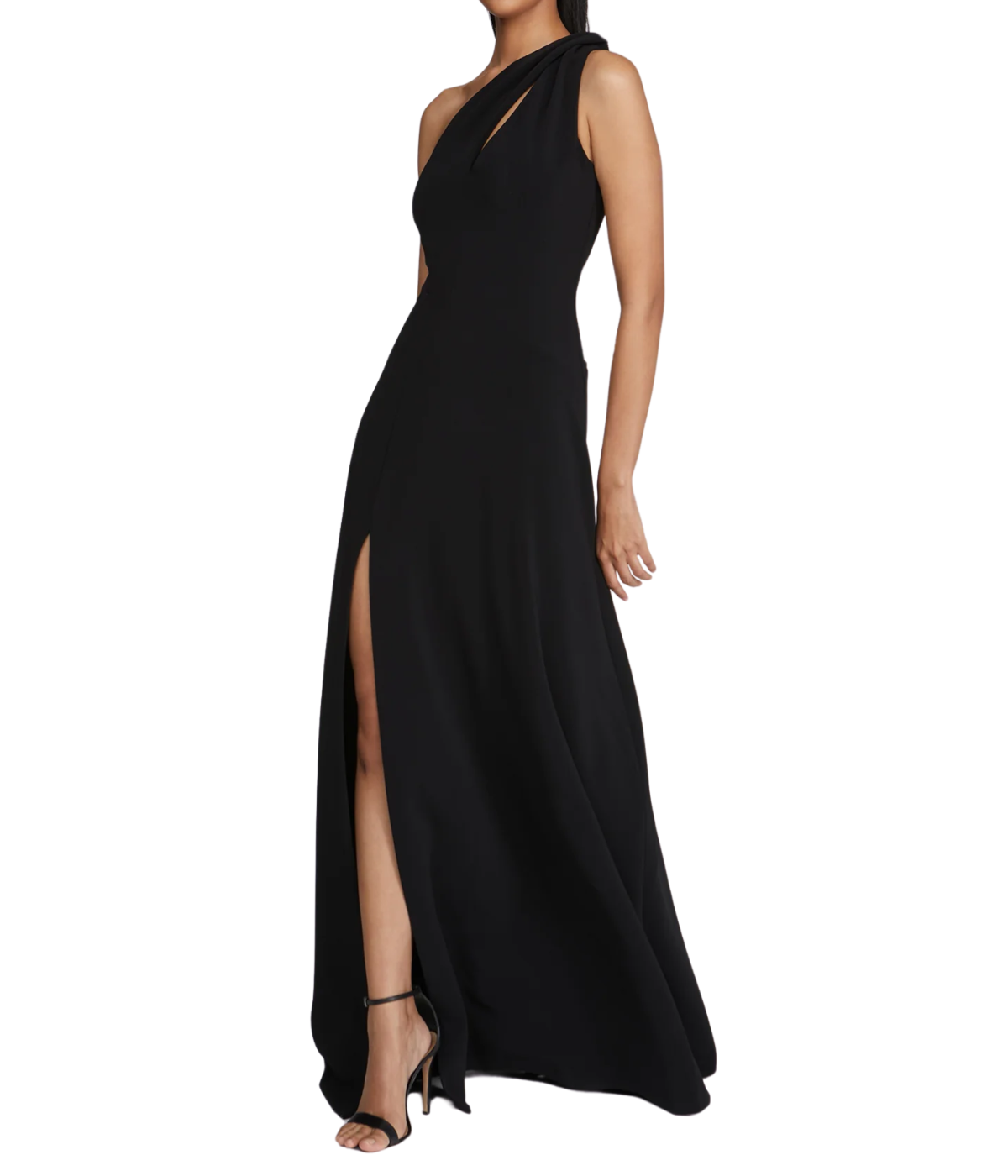Navi Luxe Crepe Gown in Black
