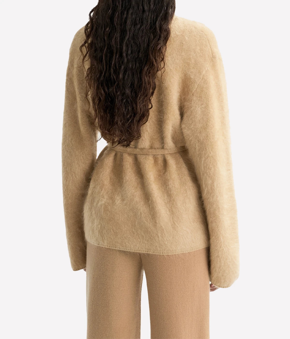 Brushed Cardigan in CAMEL