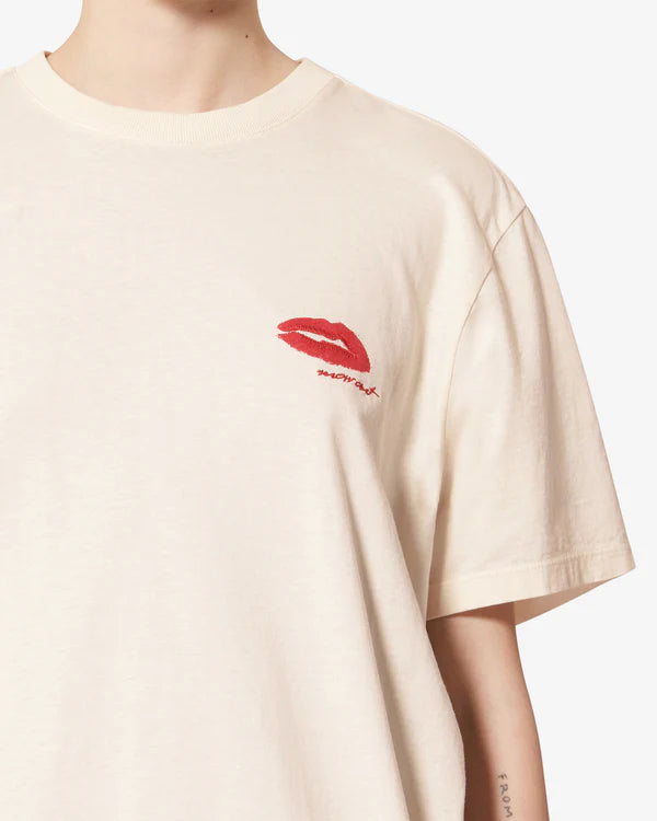 Zewel T-Shirt Lips in Ecru