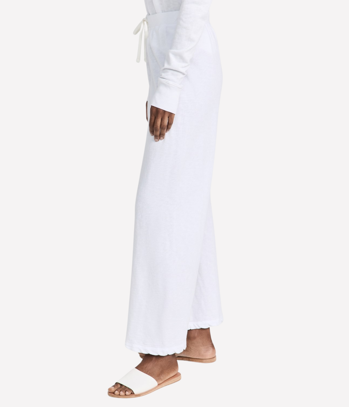Wide Leg Sweatpant in WHITE