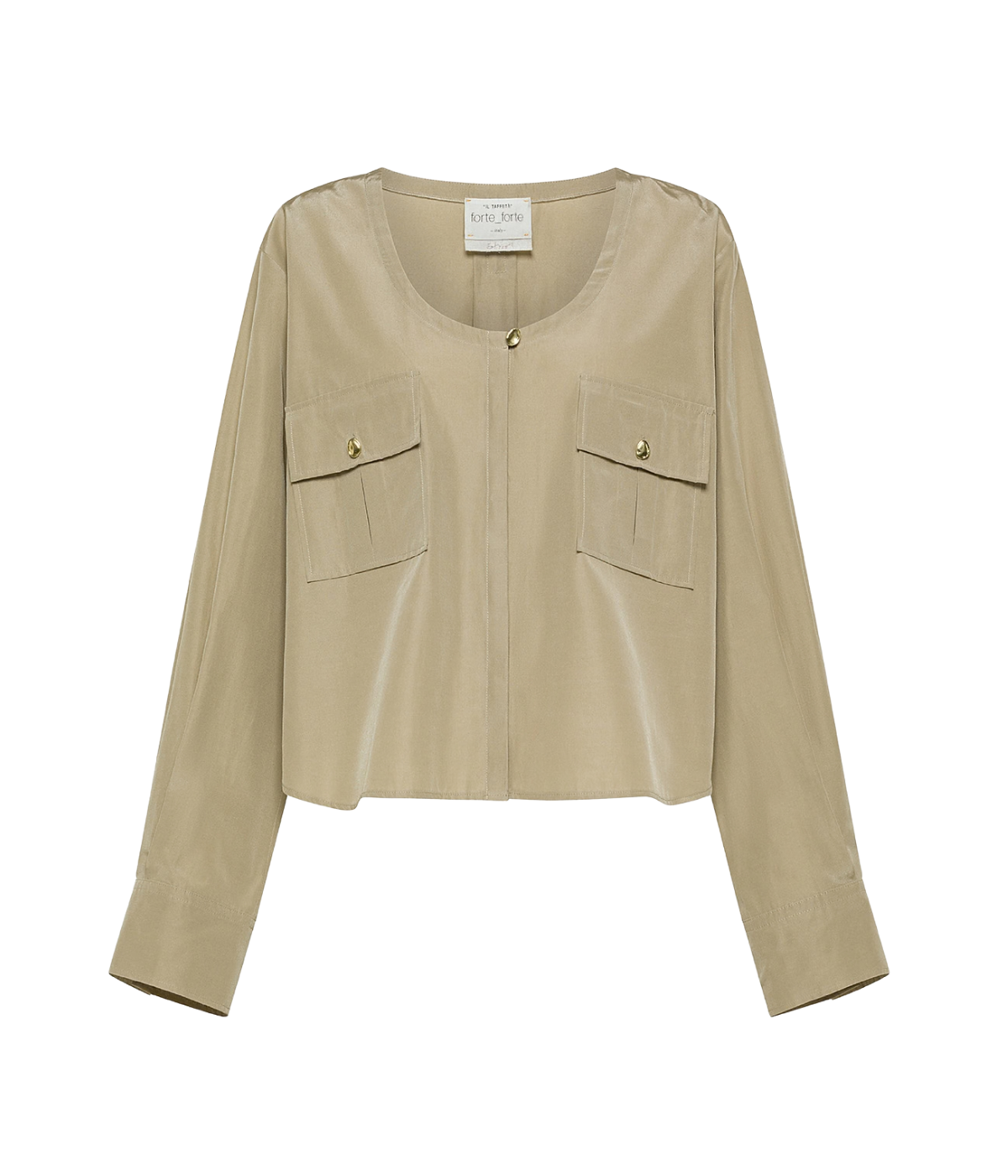 Chic Taffettas Saharienne Shirt in SAND